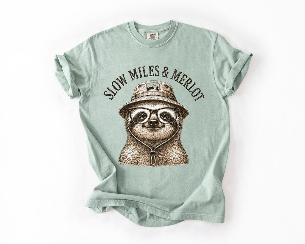 Slow Miles & Merlot Tee - Bay