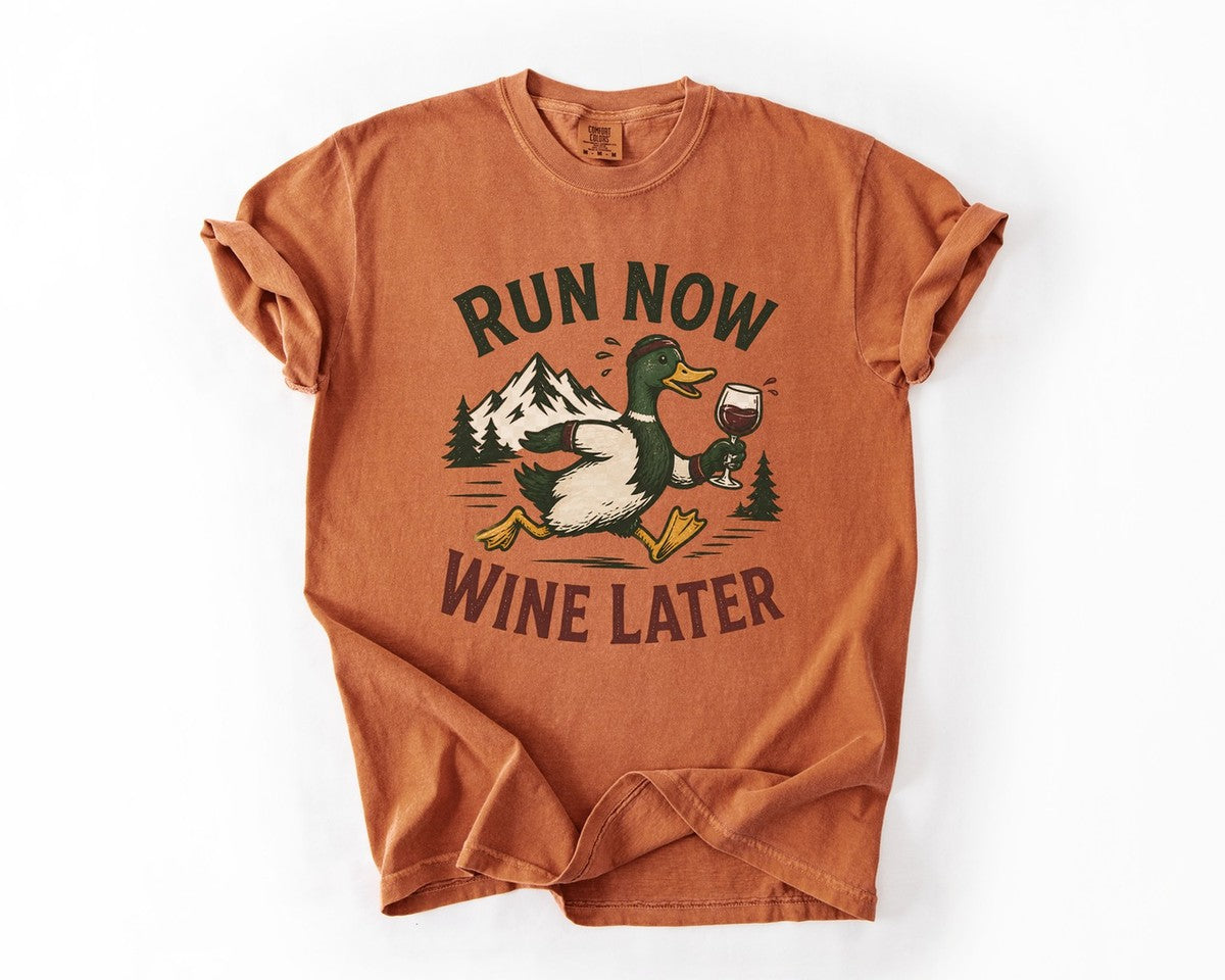 Run Now Wine Later Duck Tee - Yam