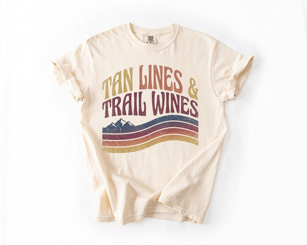 Tan Lines and Trail Wines T-Shirt - Ivory