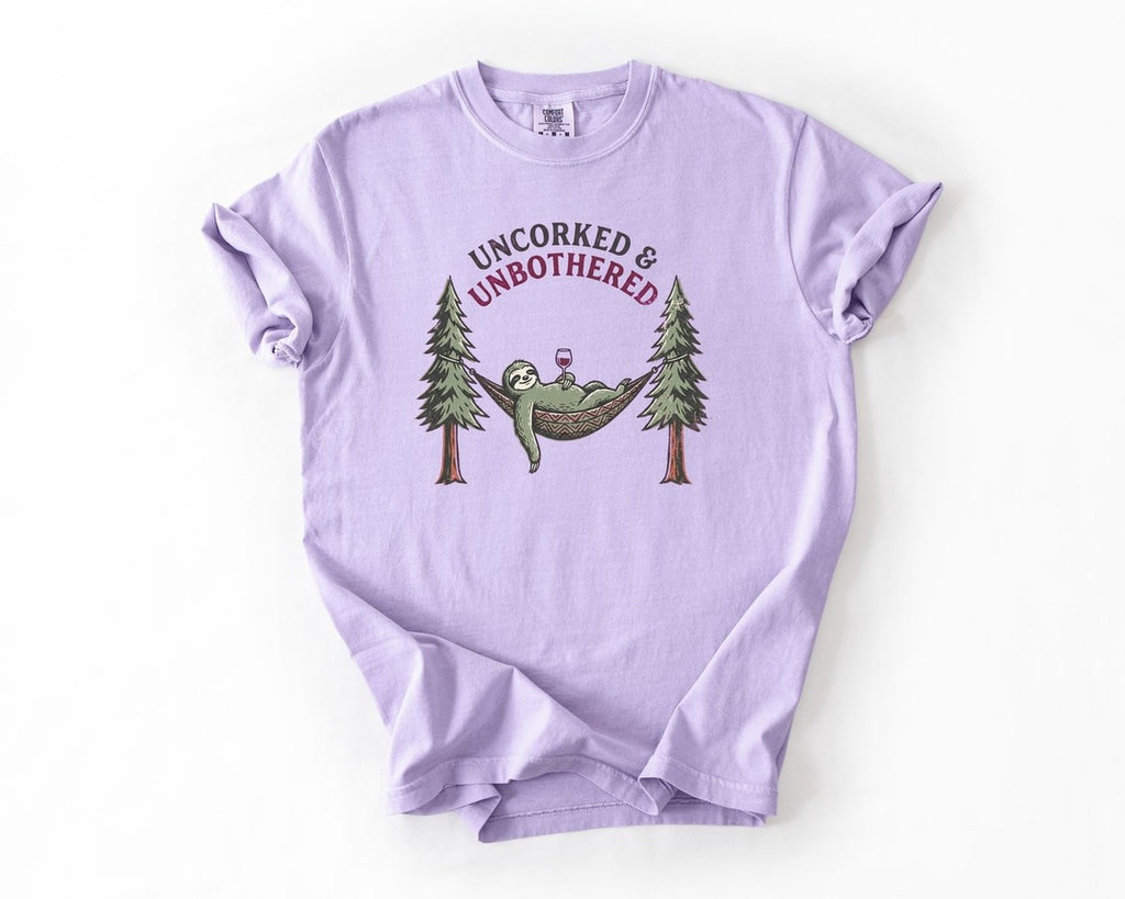 Uncorked & Unbothered Tee - Orchid