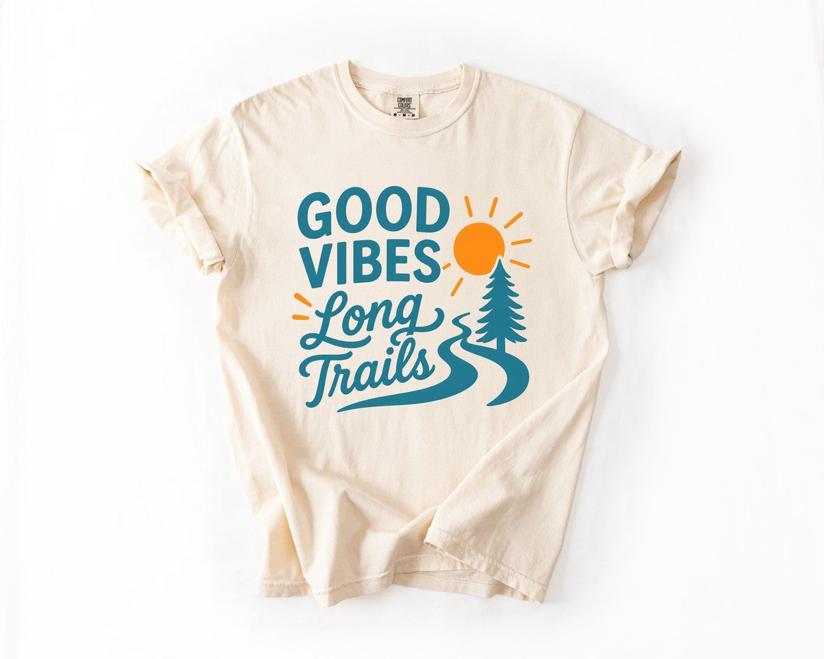 Good Vibes Long Trails T-Shirt - Ivory