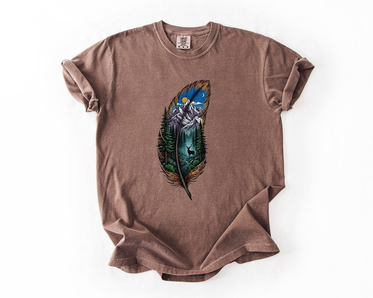 Feather Forest T-Shirt - Espresso