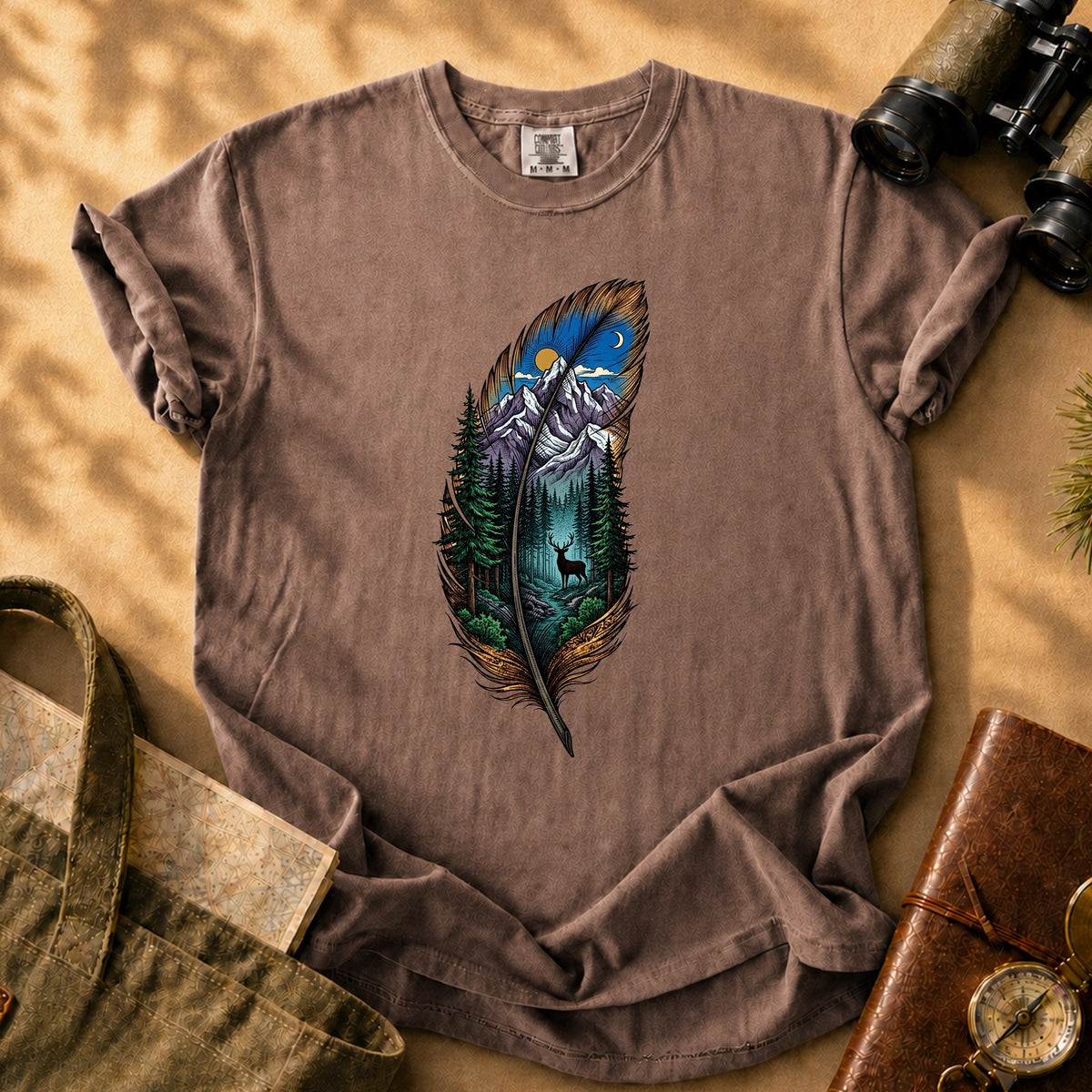 Feather Forest Tee - Espresso