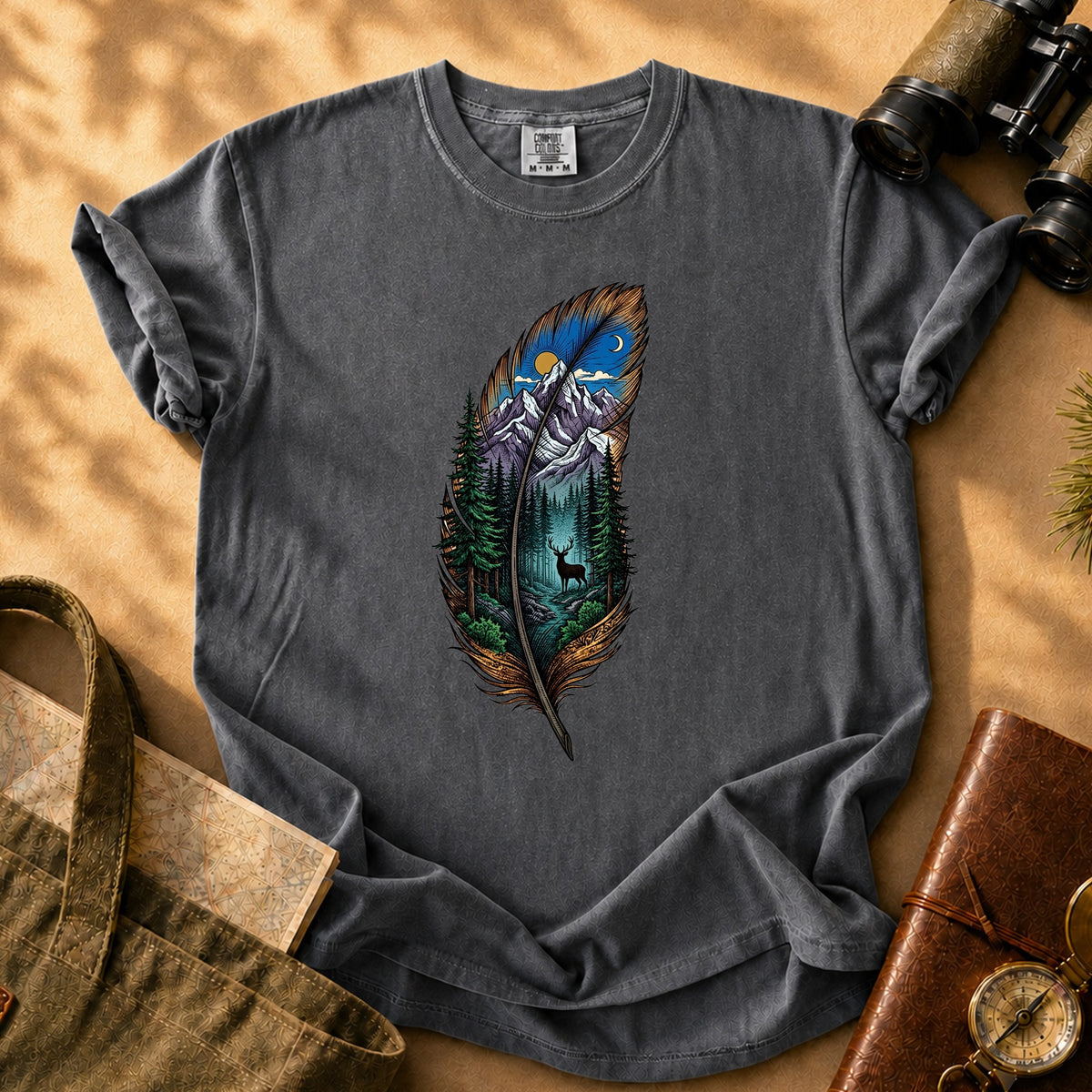 Feather Forest Tee - Pepper