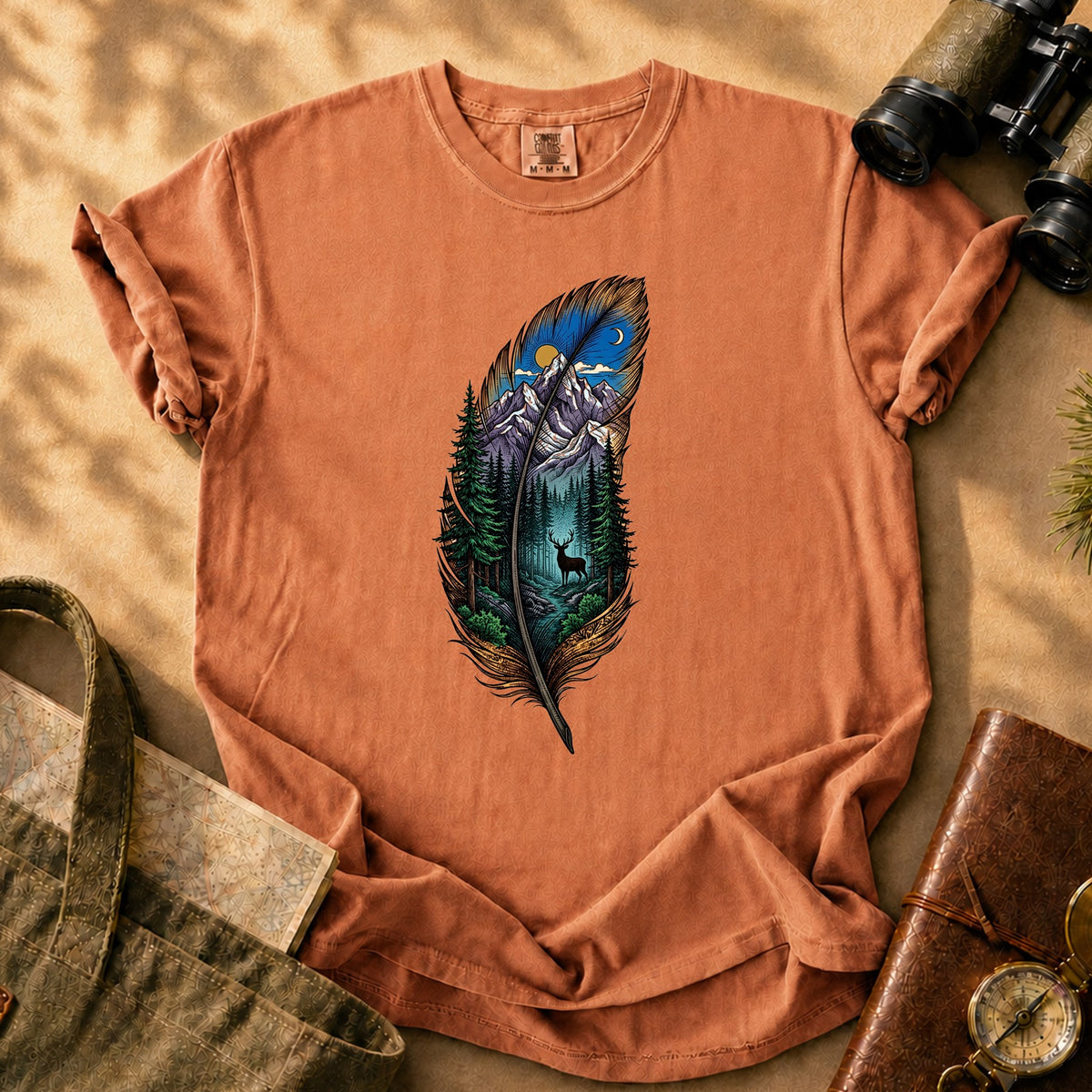 Feather Forest Tee - Yam