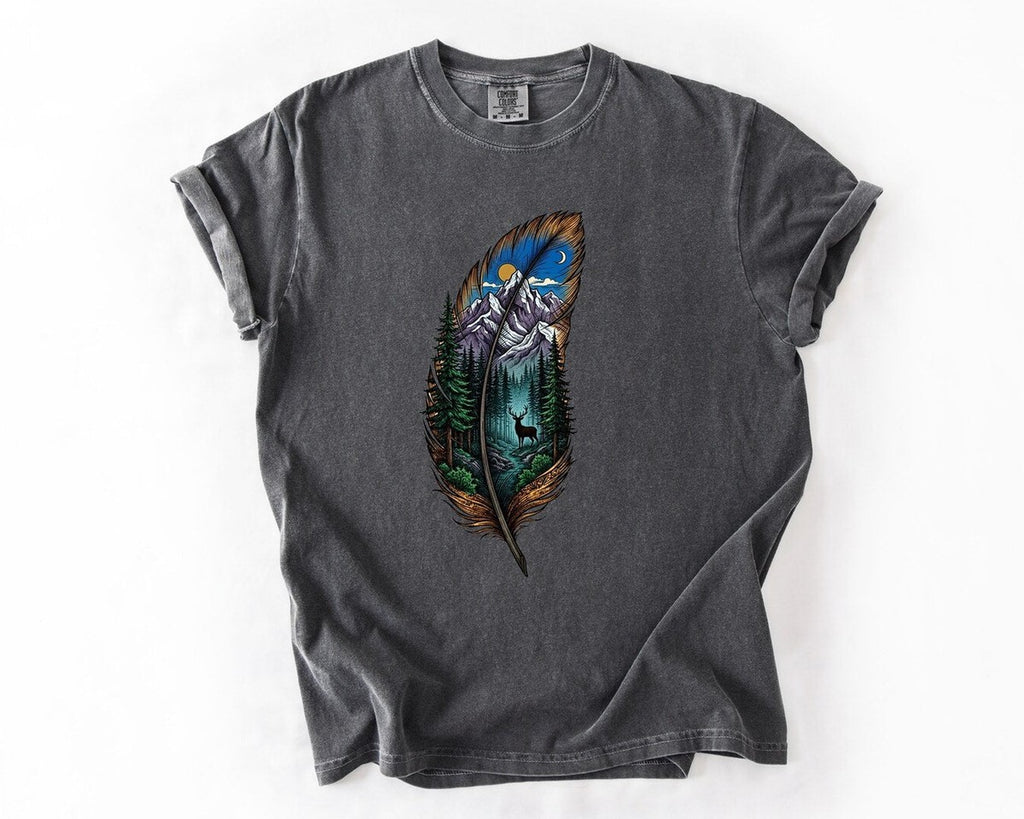 Feather Forest T-Shirt - Pepper