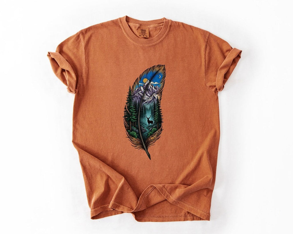 Feather Forest T-Shirt - Yam
