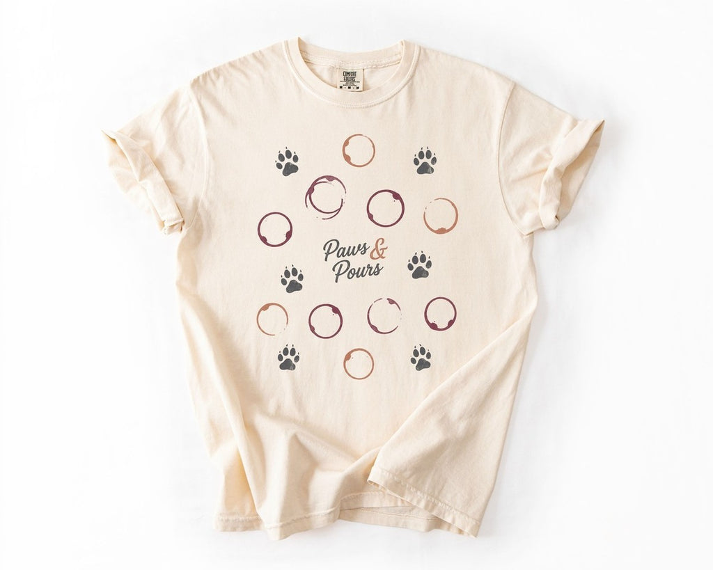 Paws & Pours Tee - Ivory
