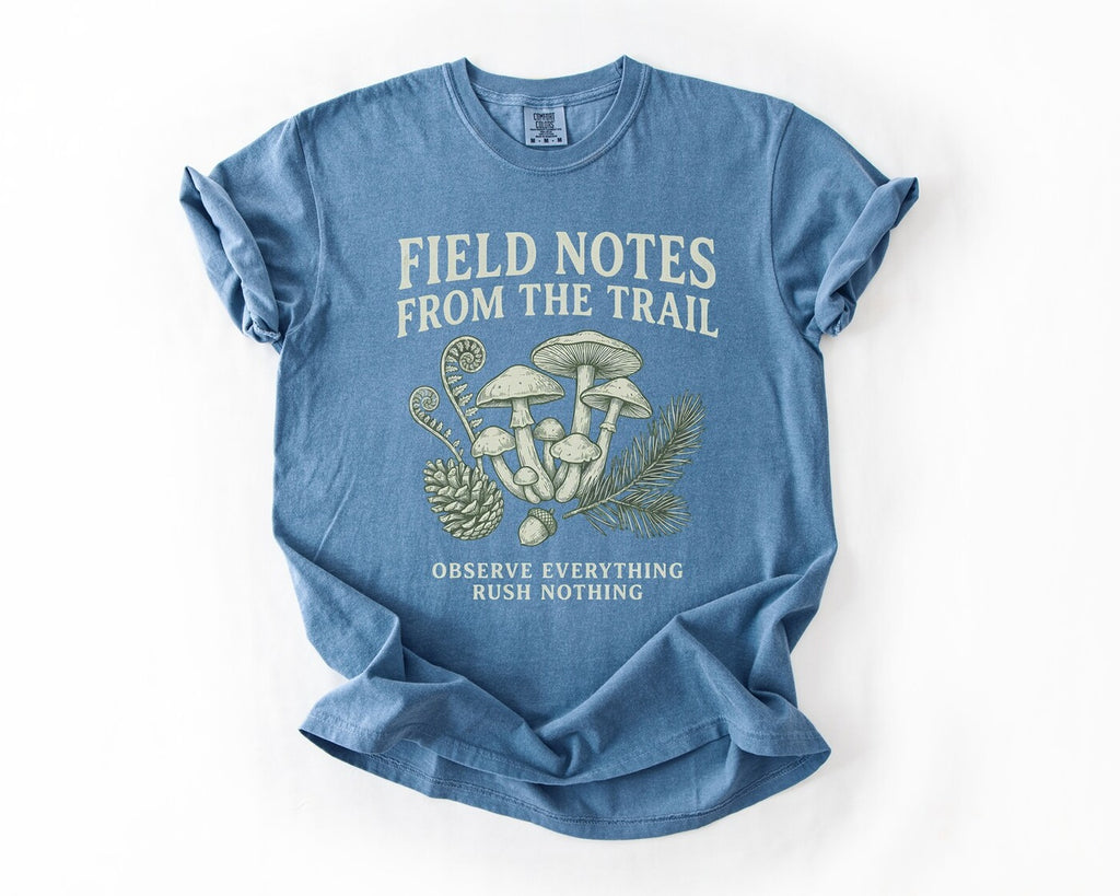 Field Notes from the Trails T‑Shirt - Blue Jean