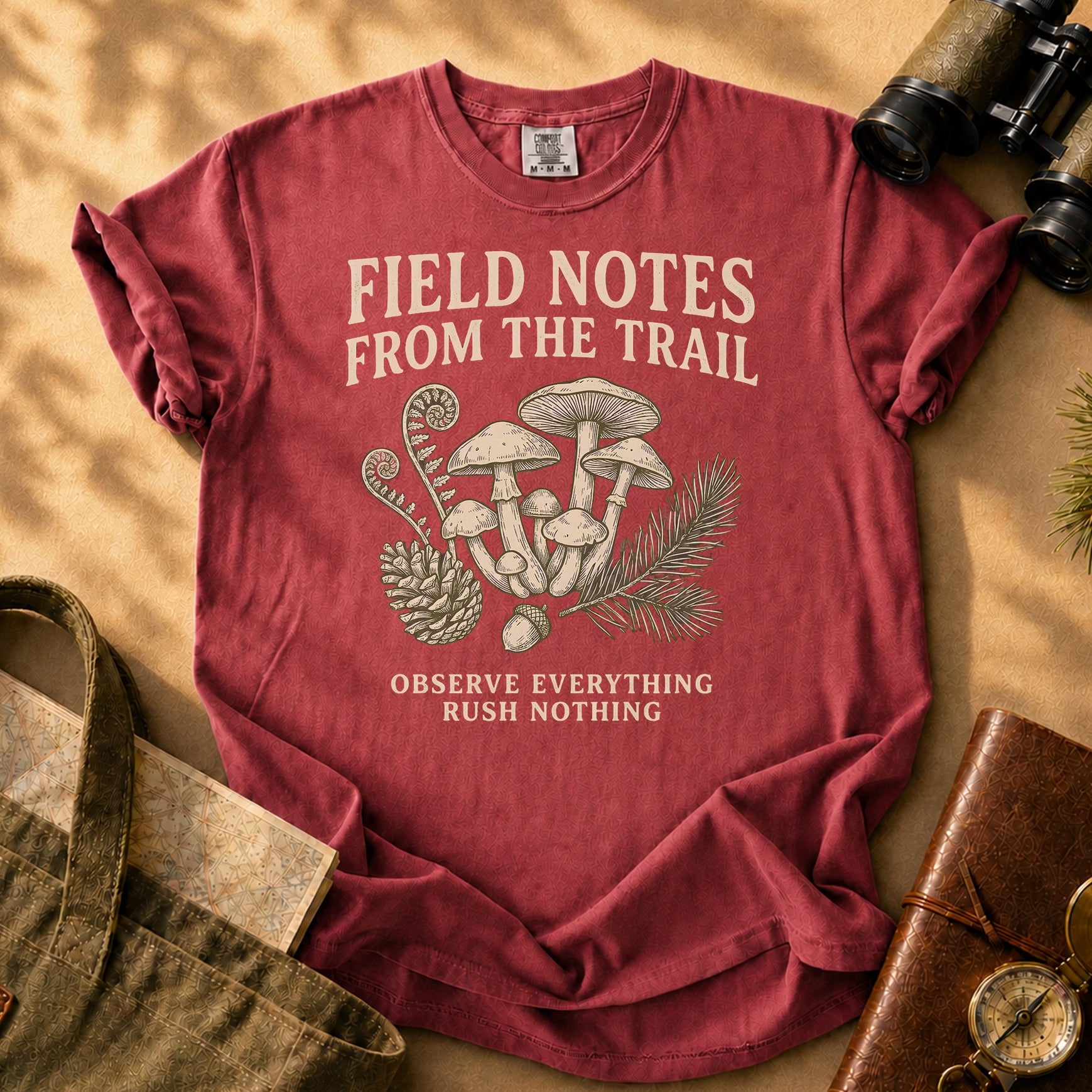 Field Notes from the Trails Tee - Brick