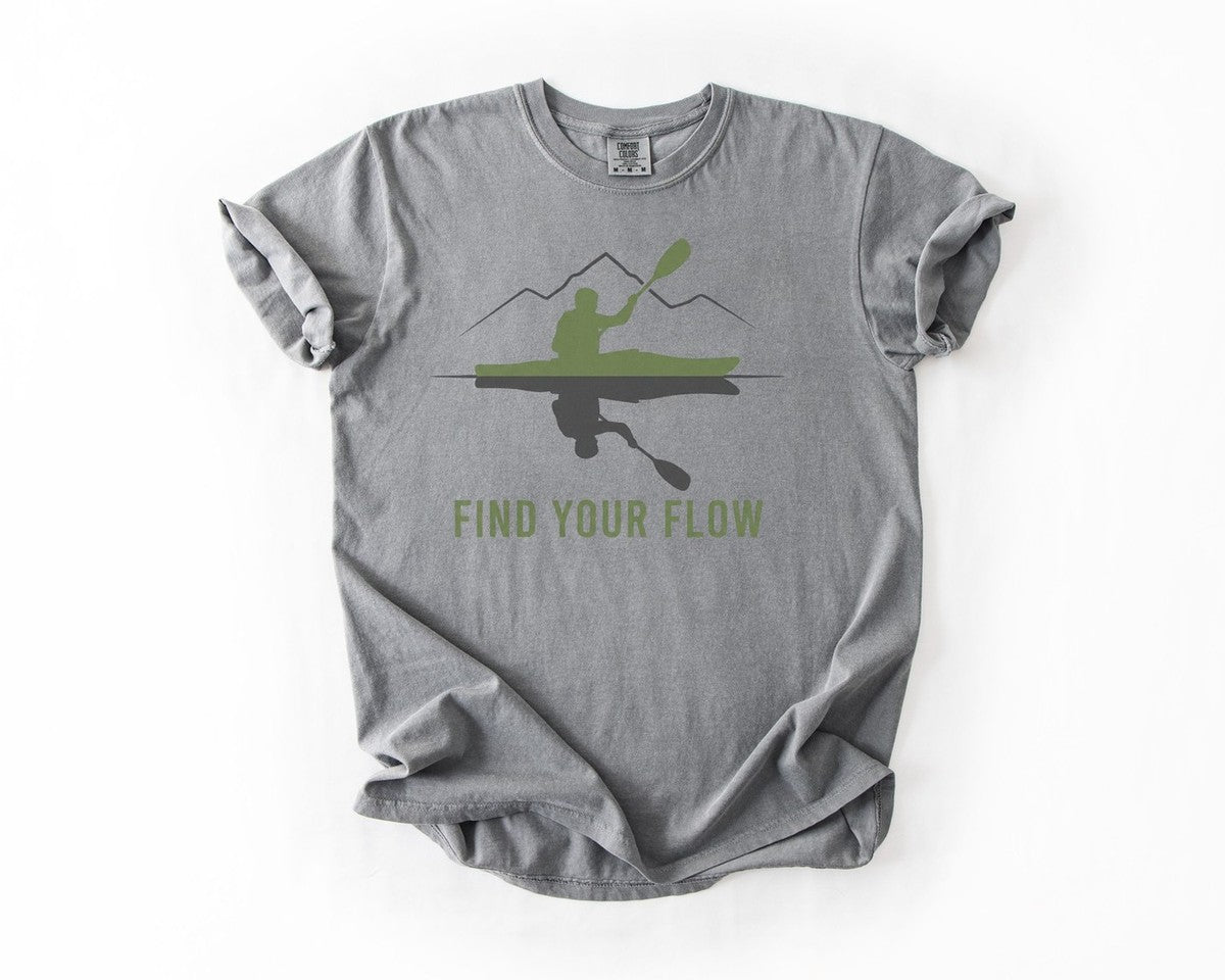 Find Your Flow Kayak T-Shirt - Grey
