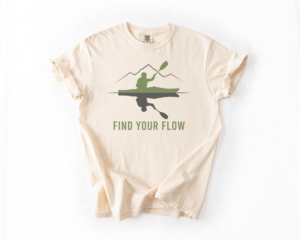 Find Your Flow Kayak T-Shirt - Ivory