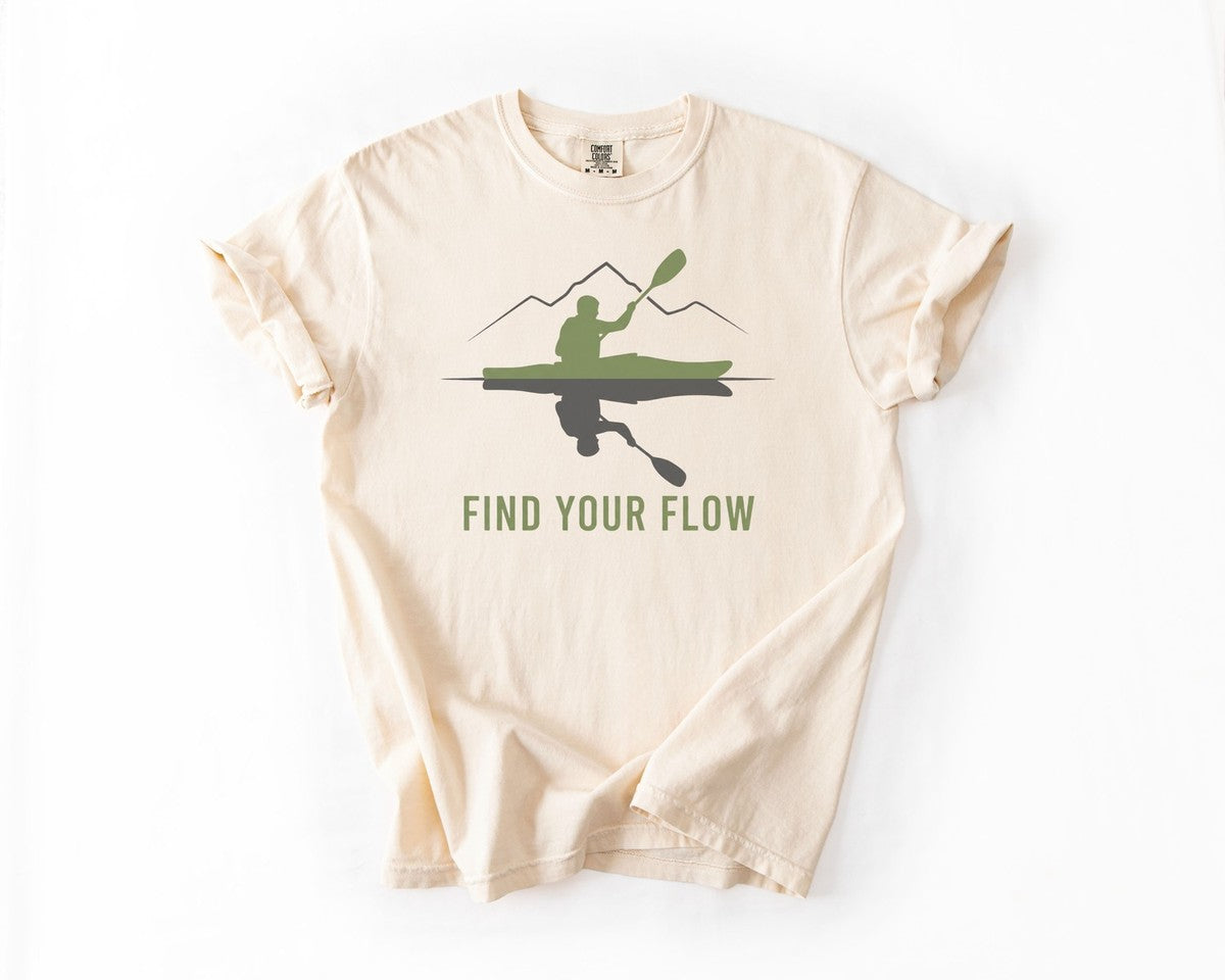 Find Your Flow Kayak T-Shirt - Ivory