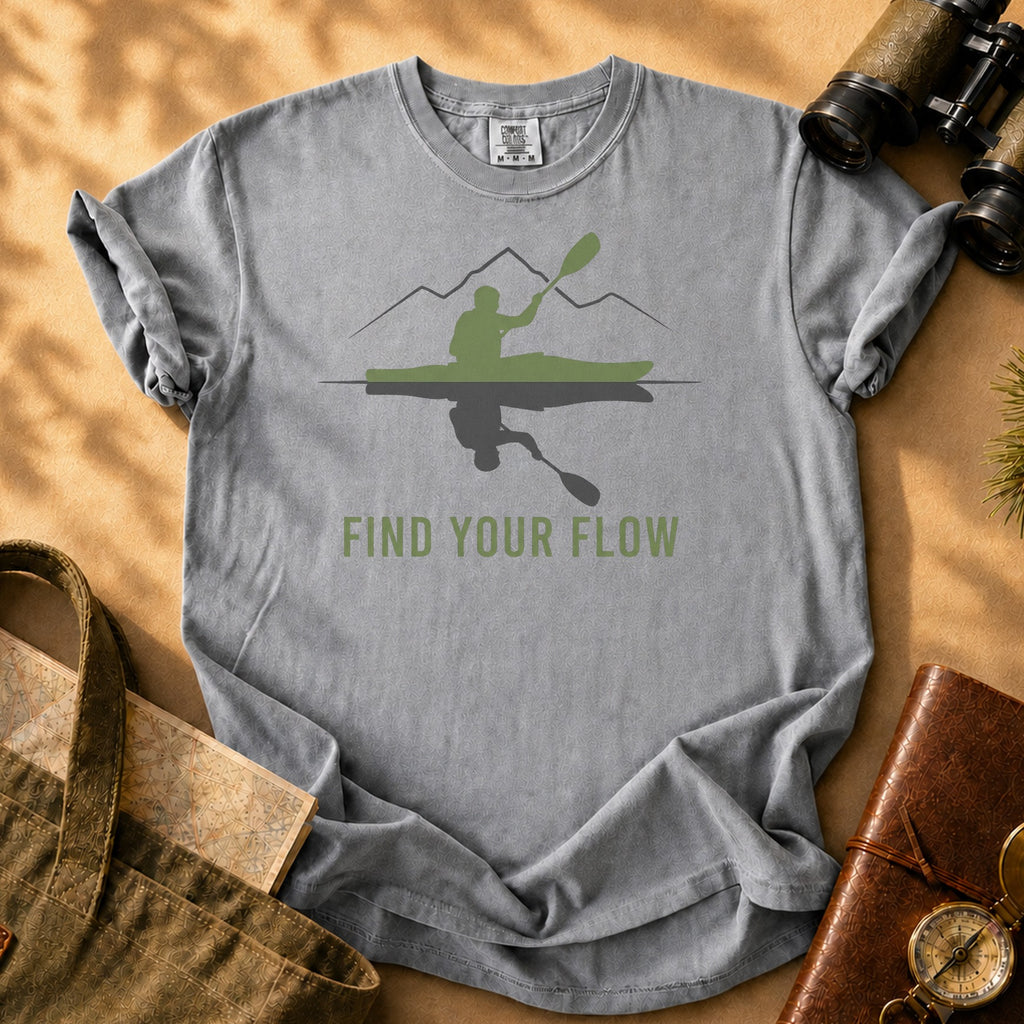 Find Your Flow Kayak Tee - Grey