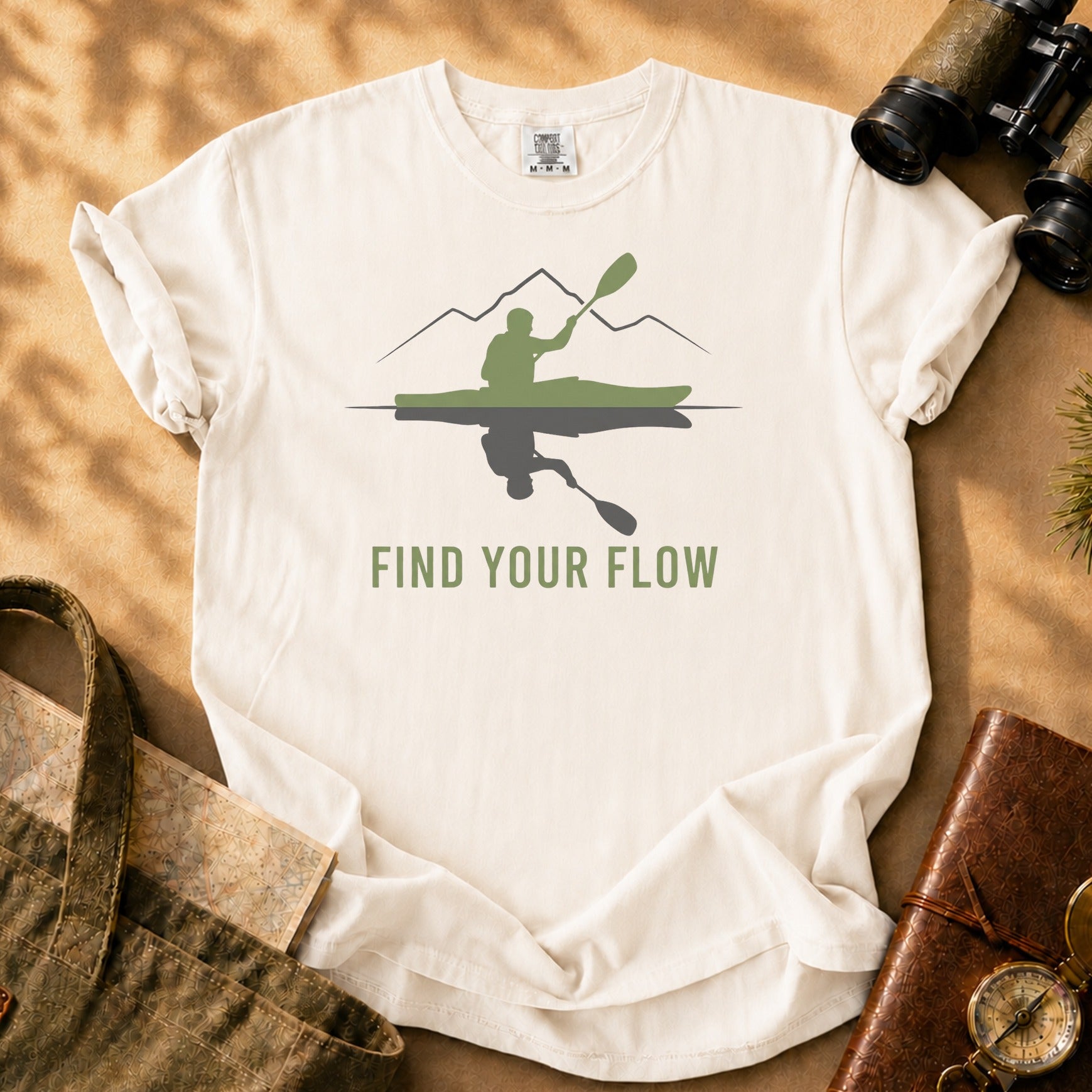 Find Your Flow Kayak Tee - Ivory