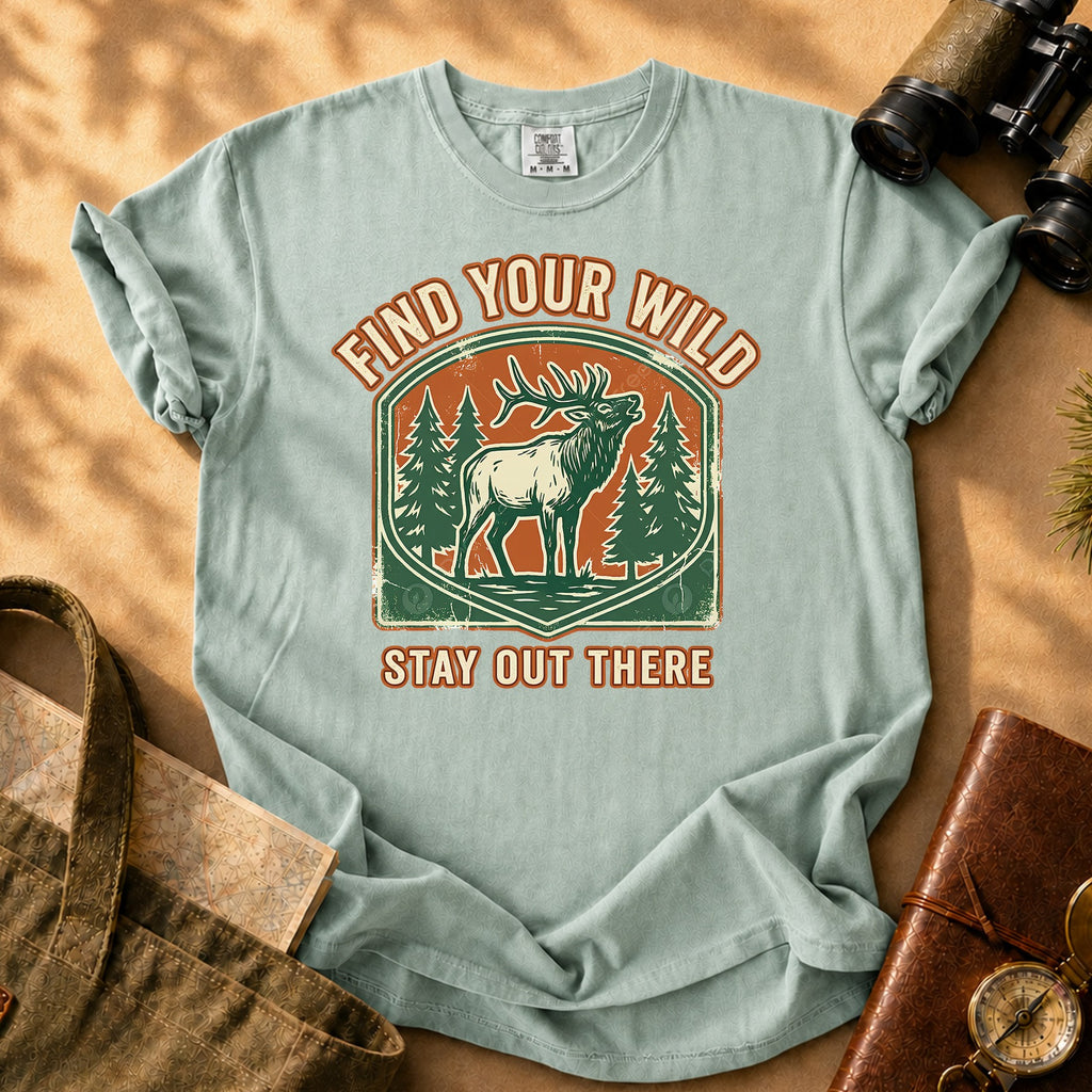 Find Your Wild Moose Tee - Bay