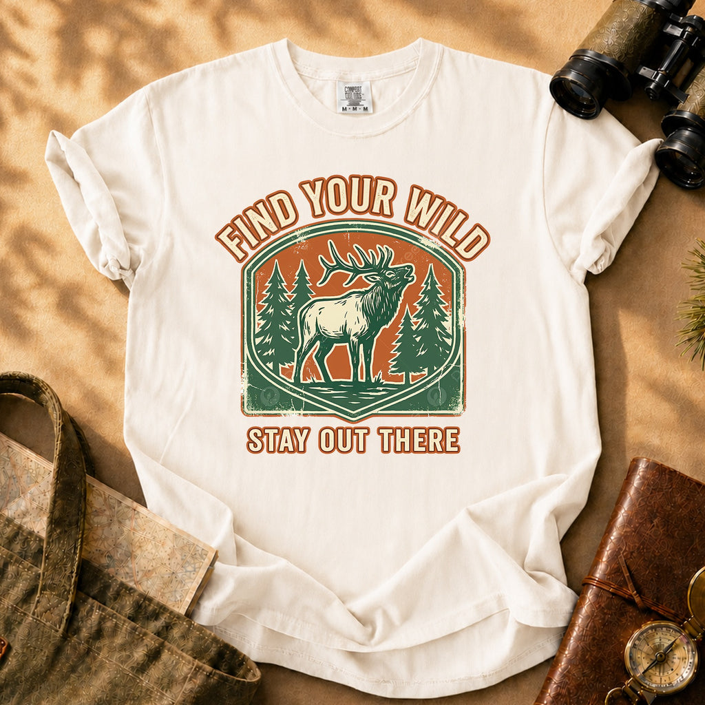 Find Your Wild Moose Tee - Ivory