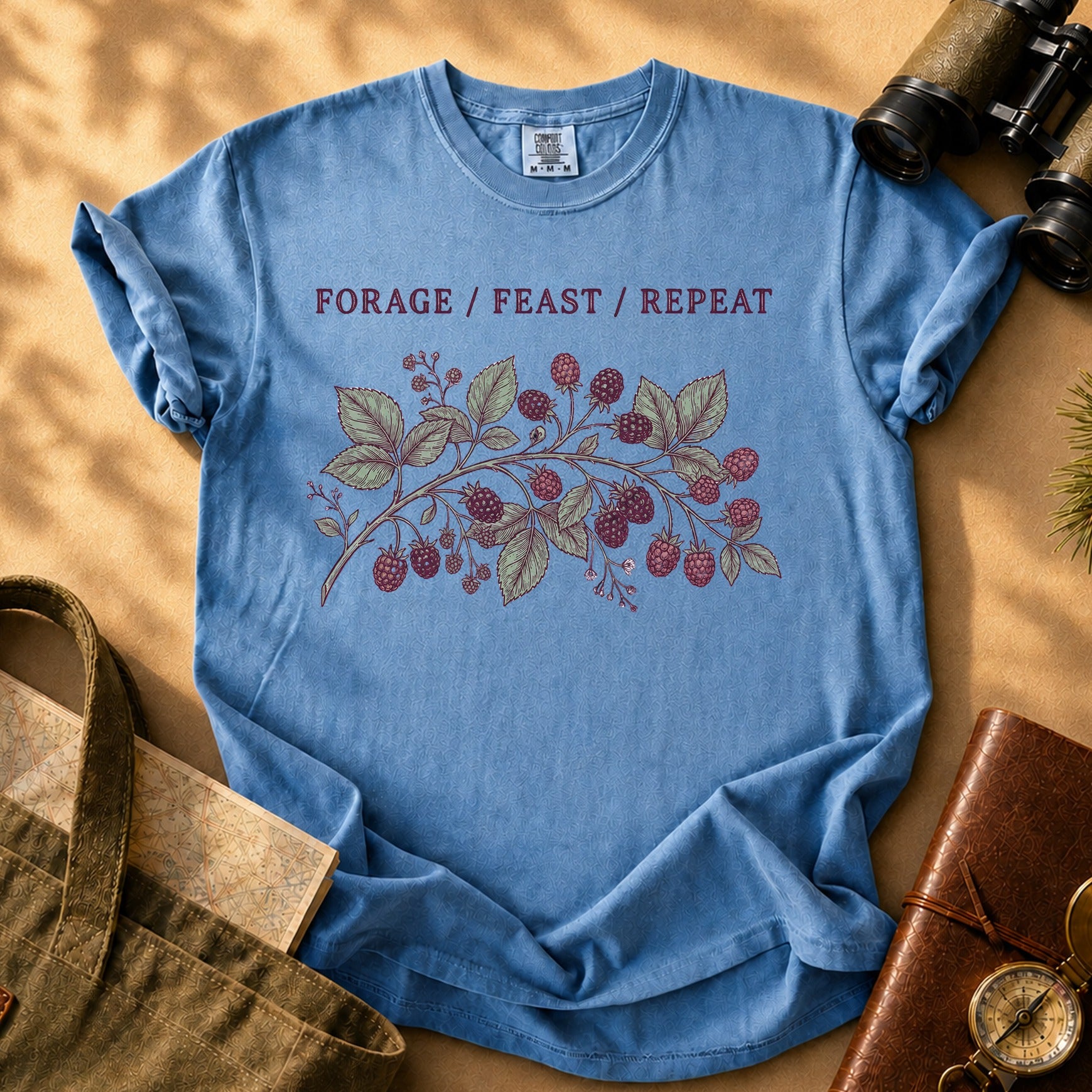 Forage Feast Repeat Tee - Blue Jean