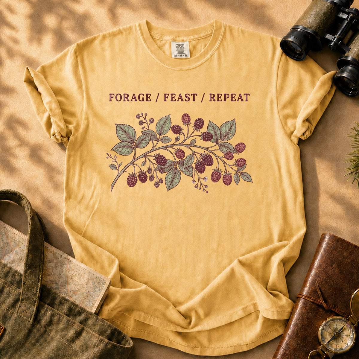 Forage Feast Repeat Tee - Mustard