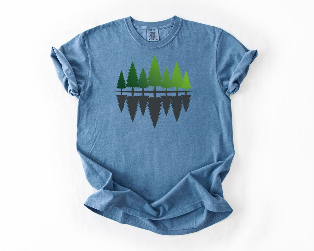 Forest Reflection T-Shirt - Blue Jean