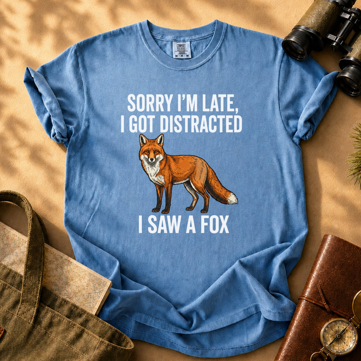 Fox Graphic Tee - Blue Jean