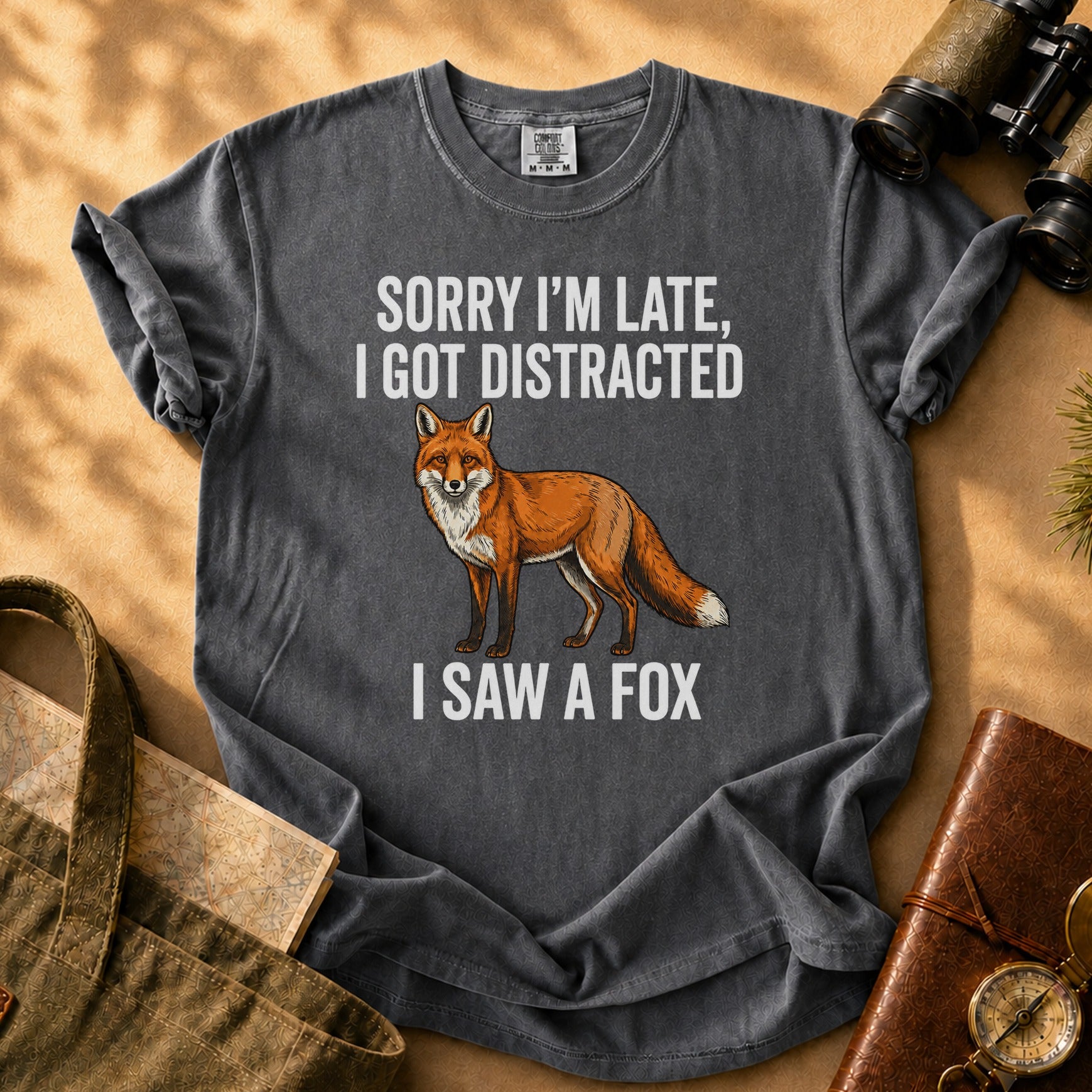 Fox Graphic Tee - Pepper