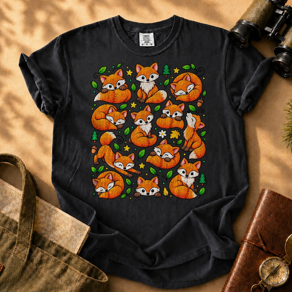 Foxes Being Foxes Tee - Black