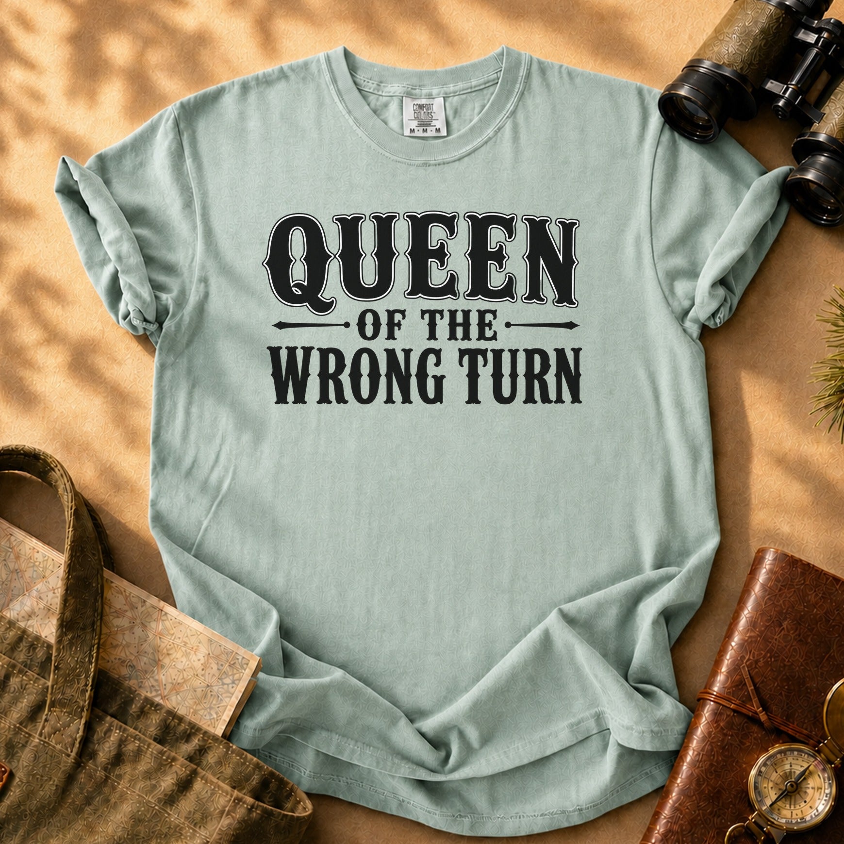 Queen of the Wrong Turn Tee - Bay