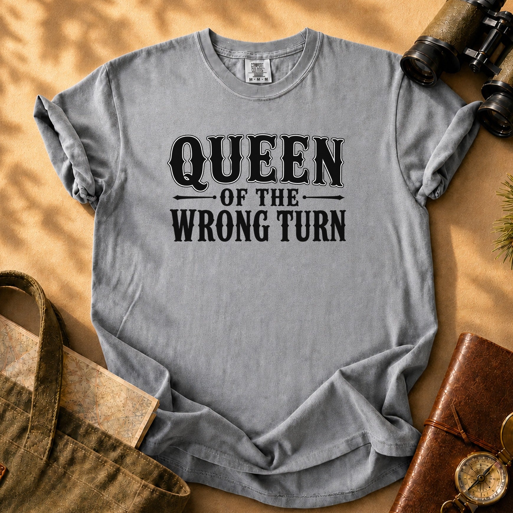 Queen of the Wrong Turn Tee - Grey