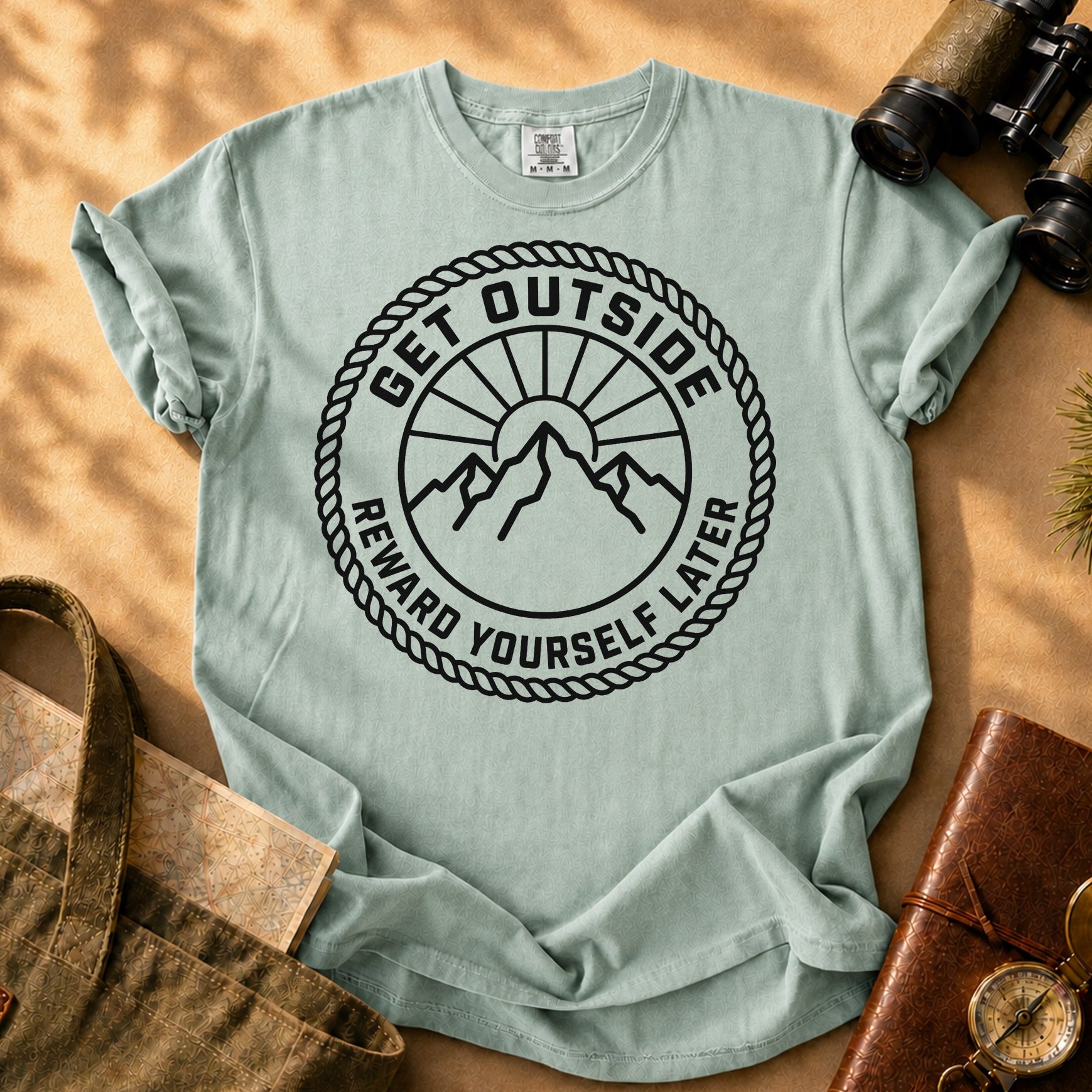 Get Outside Mountain Tee - Bay