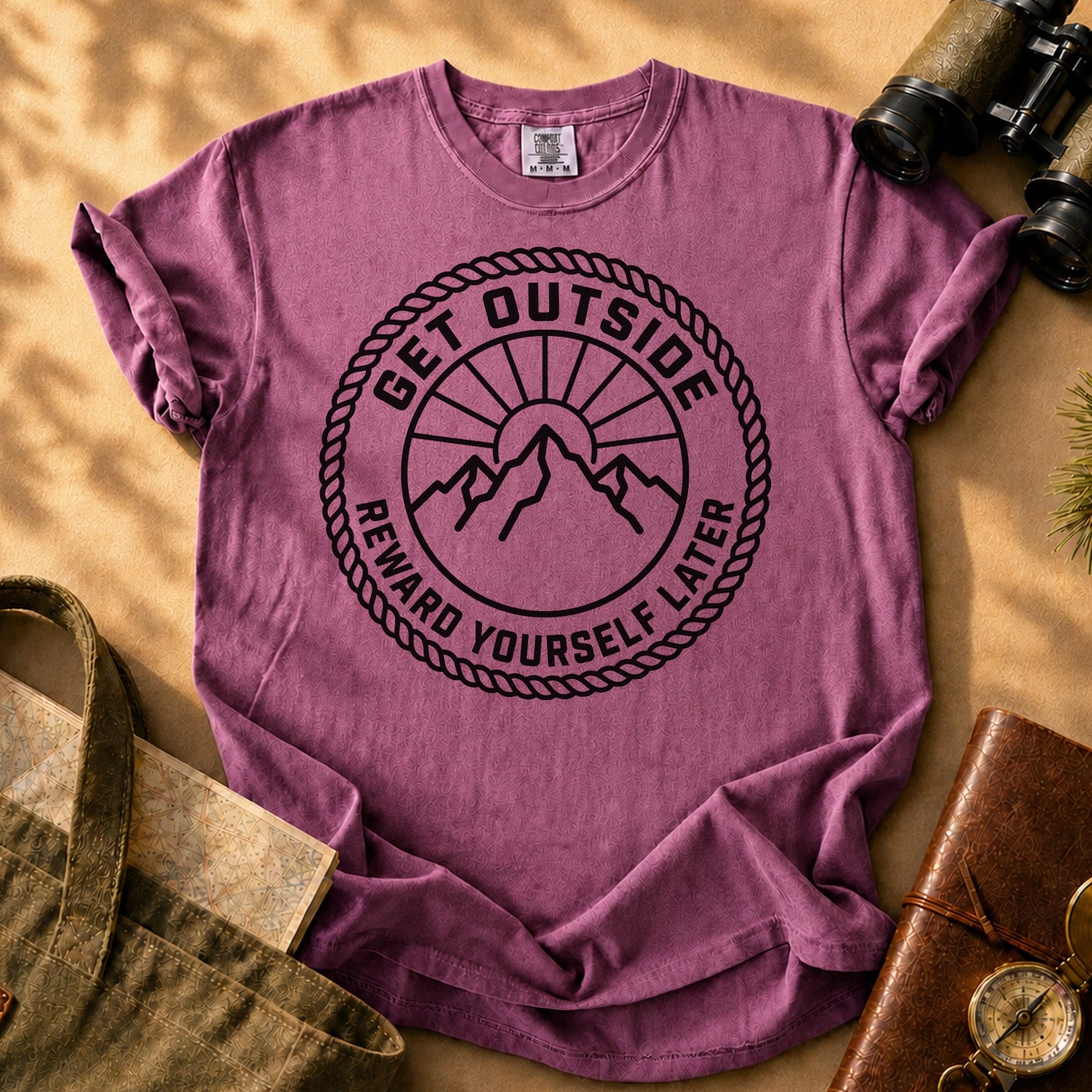 Get Outside Mountain Tee - Berry