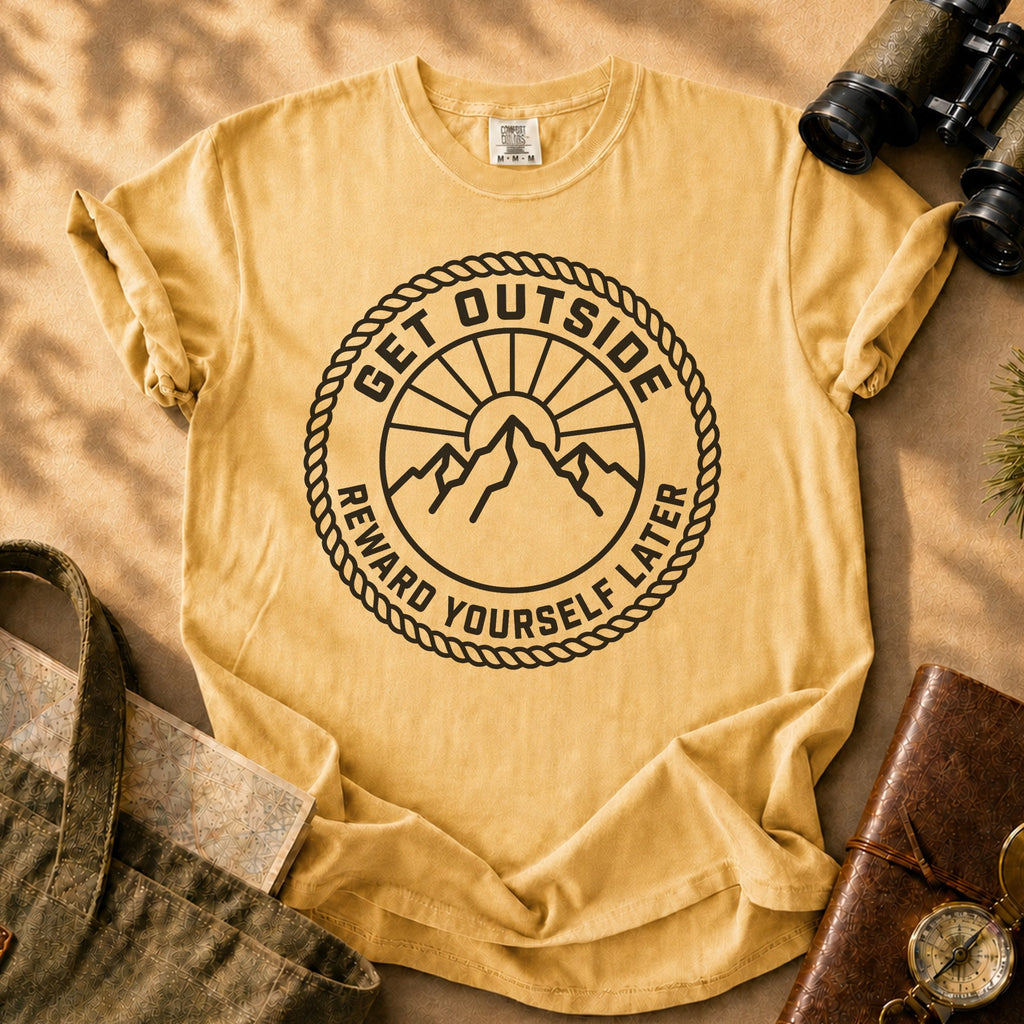 Get Outside Mountain Tee - Mustard