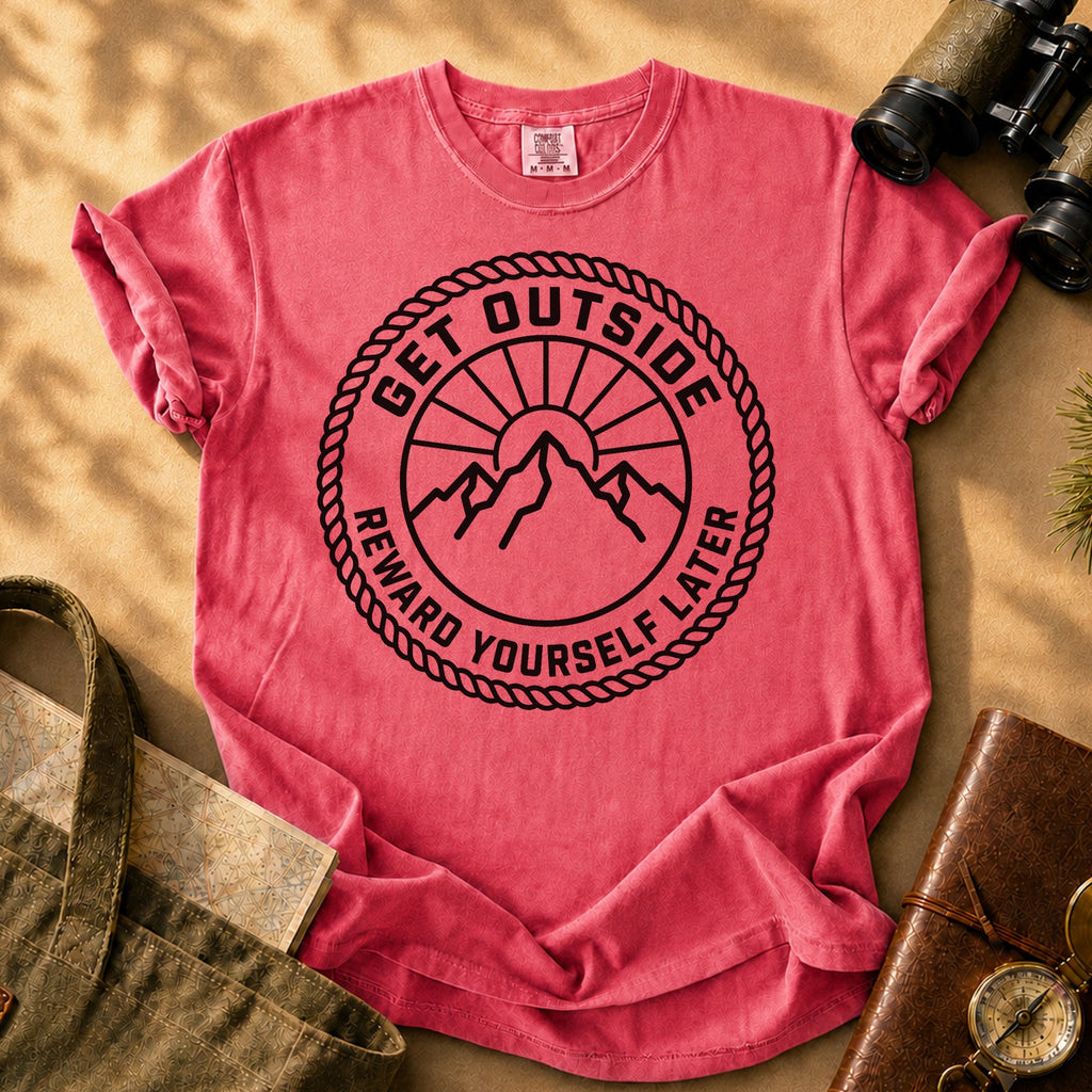 Get Outside Mountain Tee - Watermelon