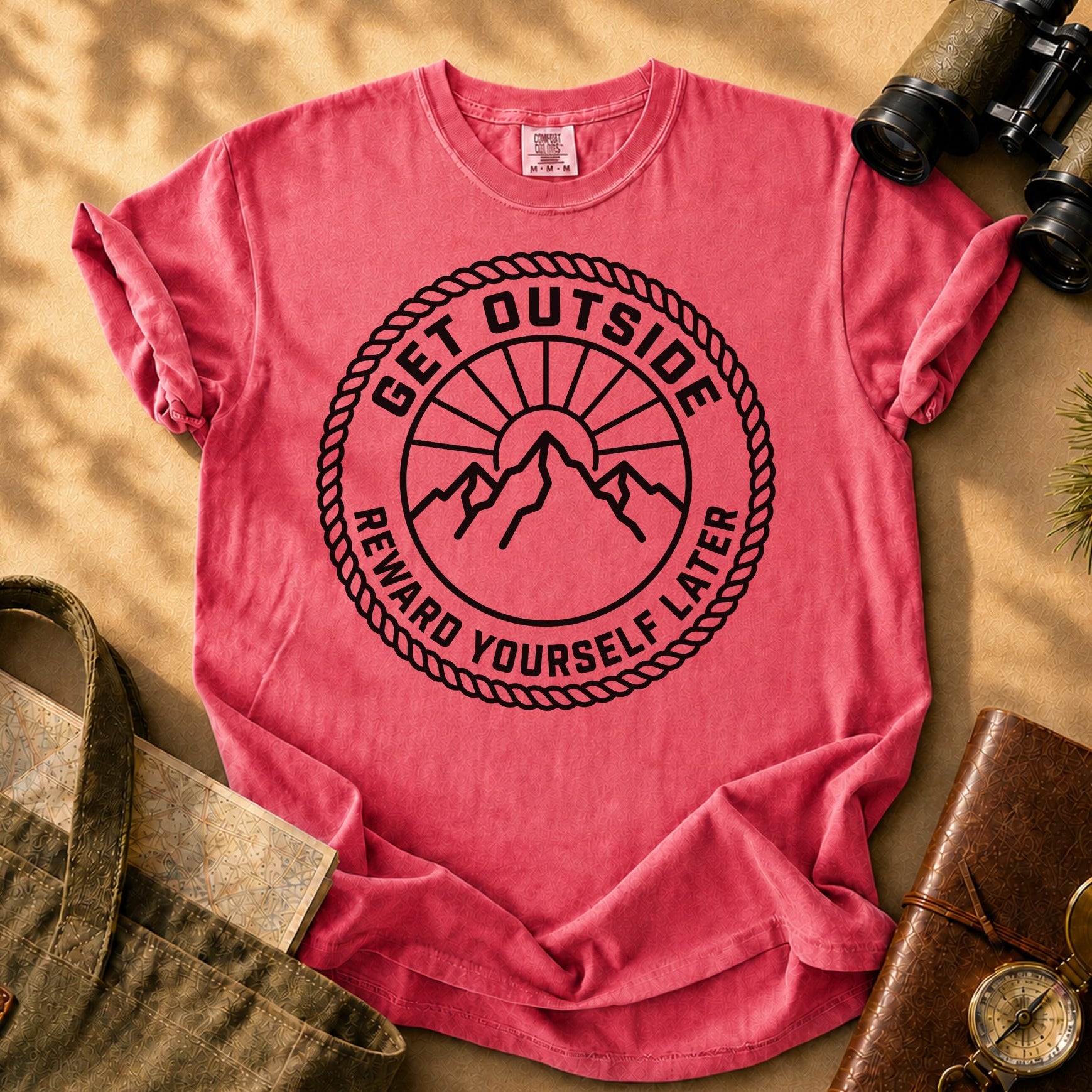 Get Outside Mountain Tee - Watermelon