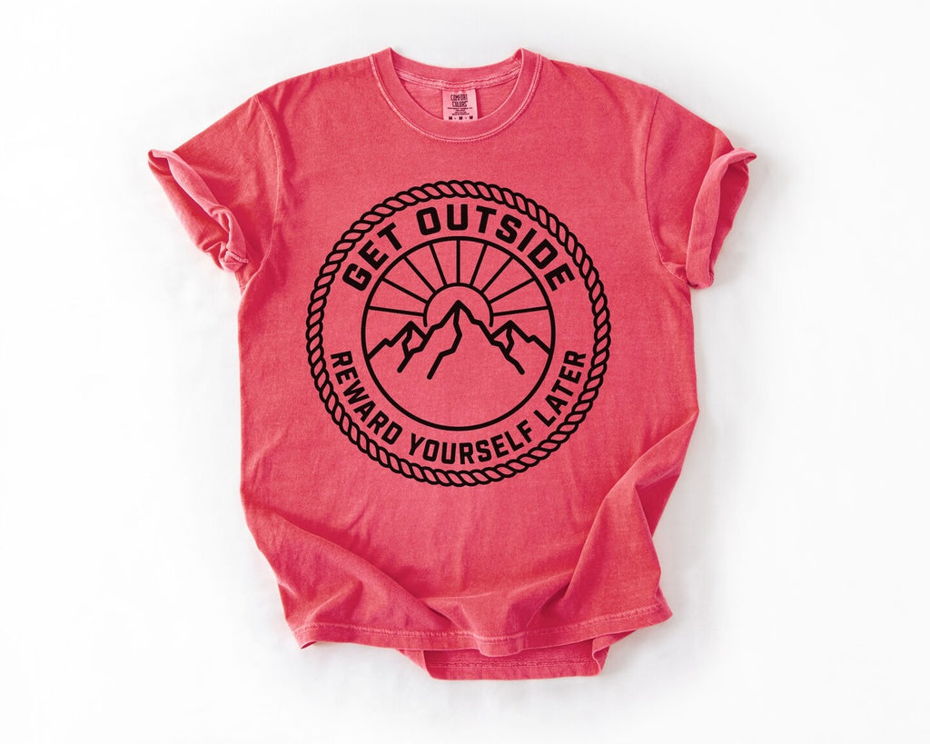 Get Outside Mountain T-Shirt - Watermelon