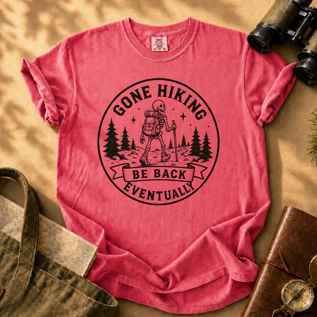 Gone Hiking Be Back Eventually Tee - Watermelon