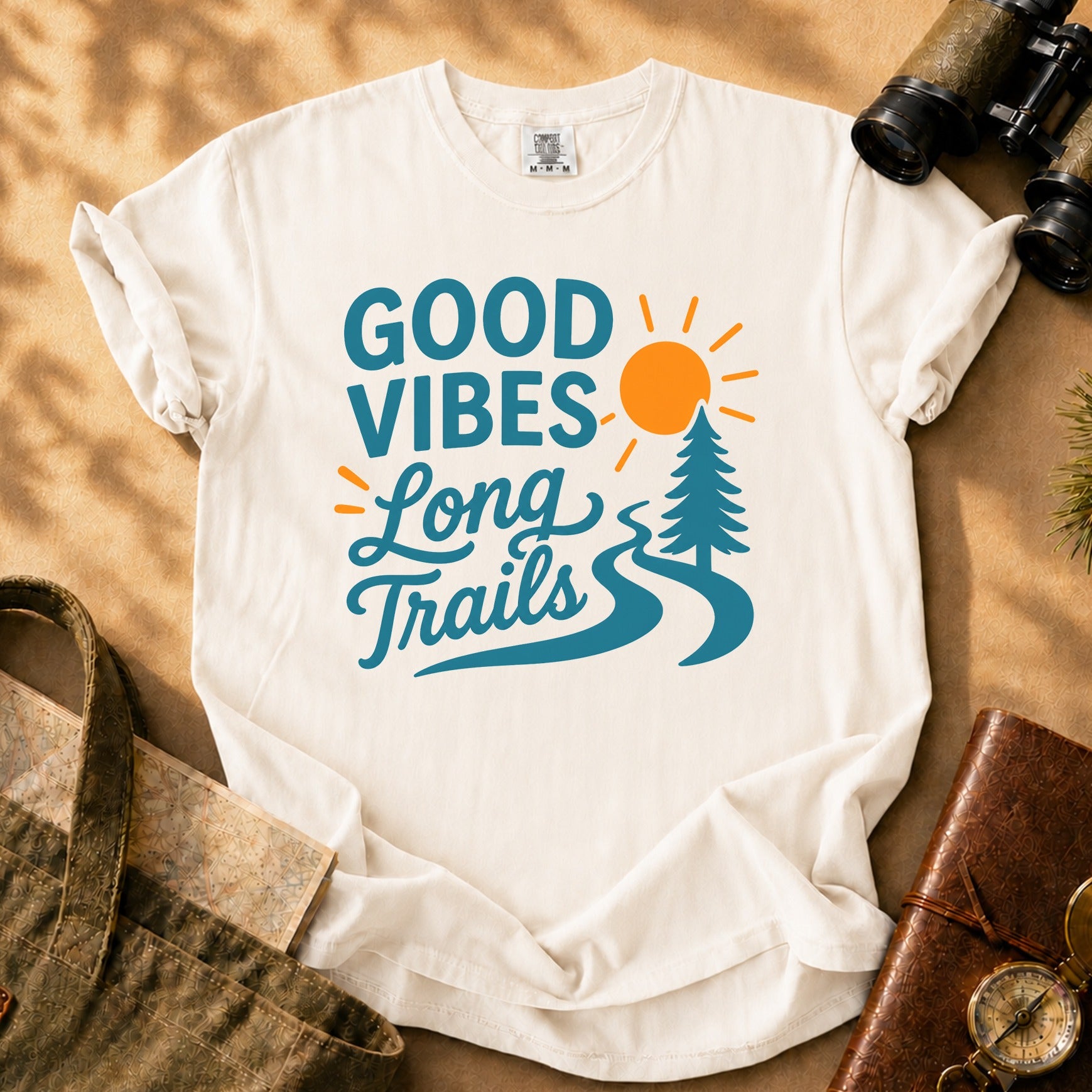 Good Vibes Long Trails Tee - Ivory