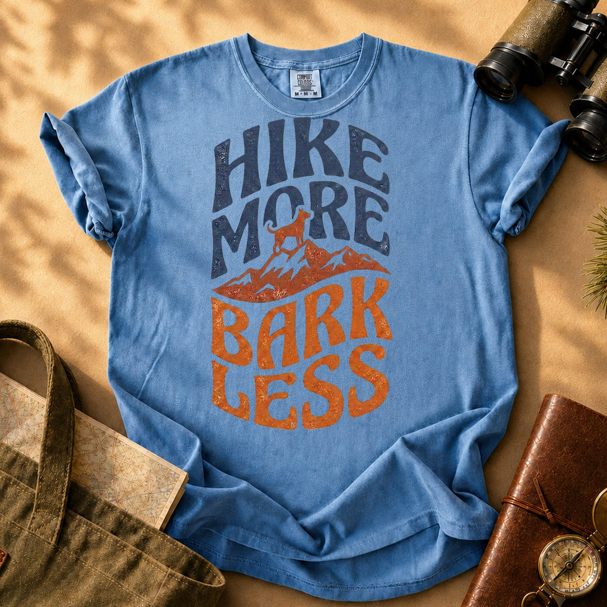 Hike More Bark Less Tee - Blue Jean