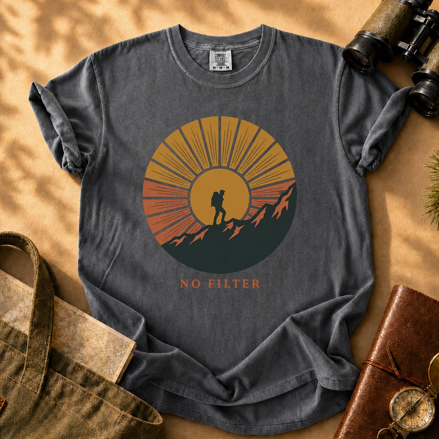 Hiker Sunset Tee - Pepper