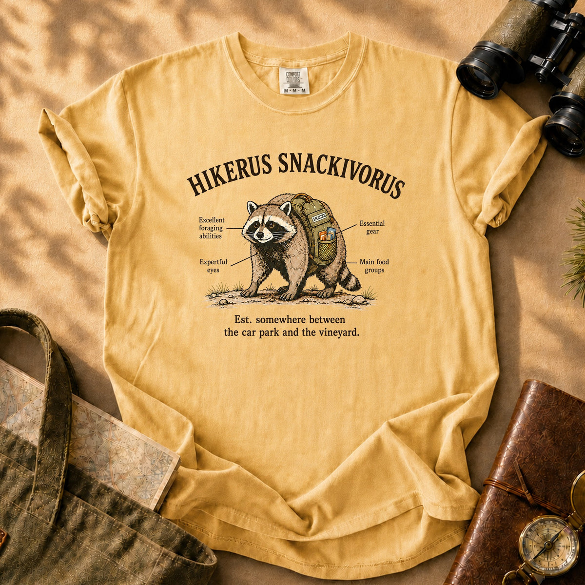 Hikerus Snackivorus Tee - Mustard