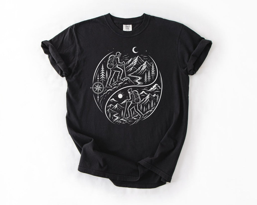 Hiking Yin Yang T-Shirt - Black