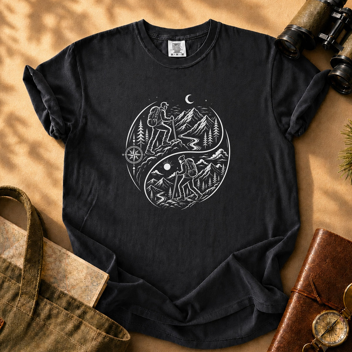 Hiking Yin Yang Tee - Black