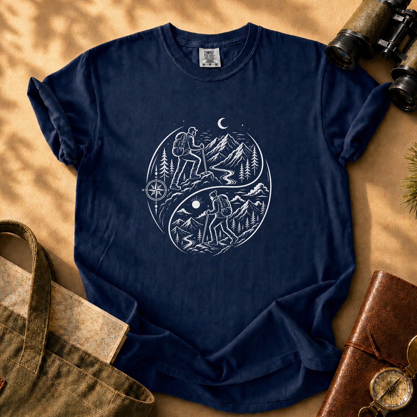 Hiking Yin Yang Tee - True Navy