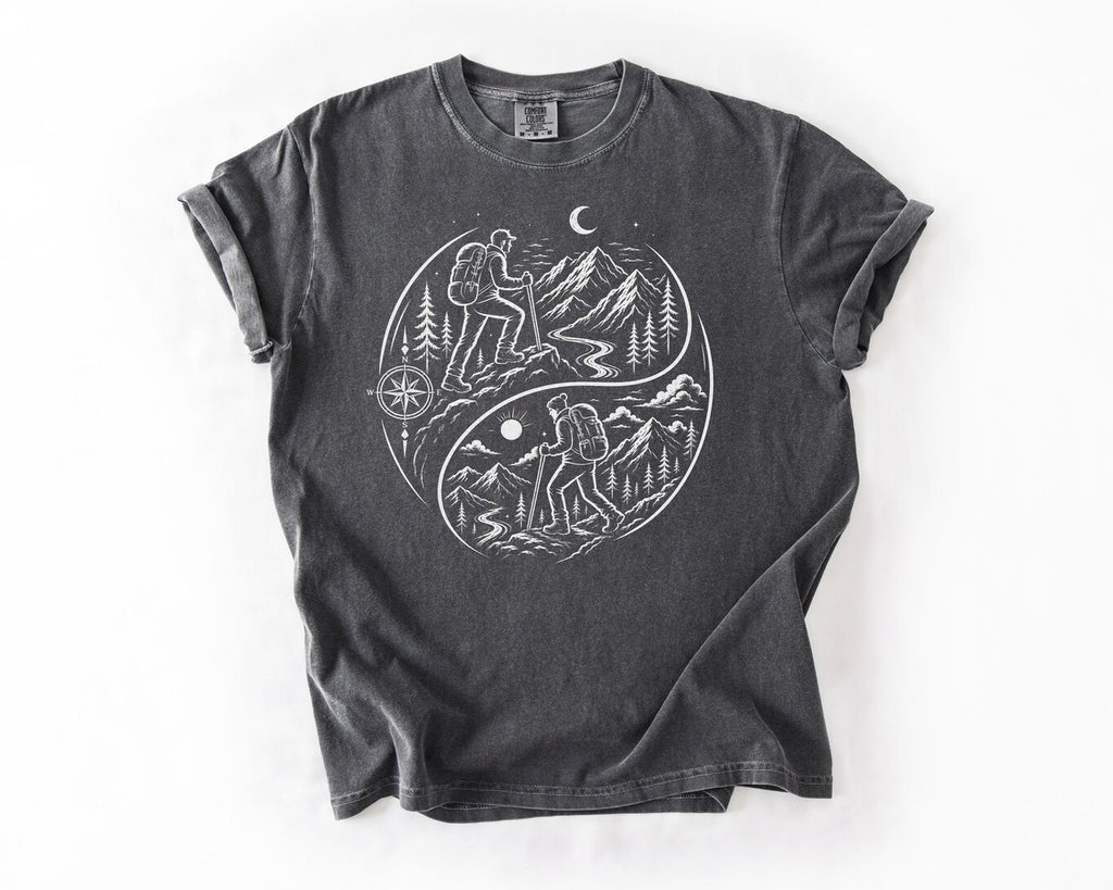 Hiking Yin Yang T-Shirt - Pepper