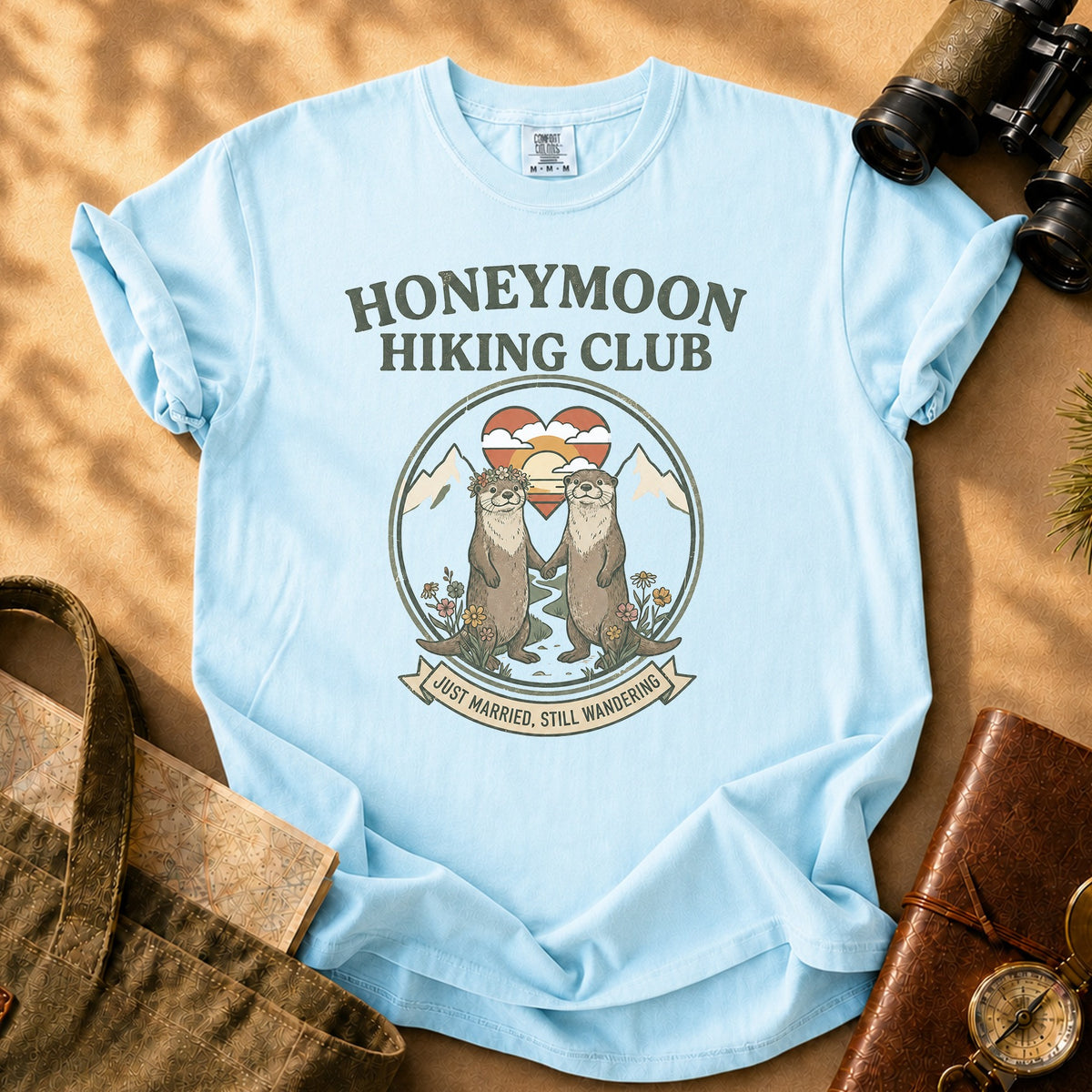 Honeymoon Hiking Club Tee - Chambray