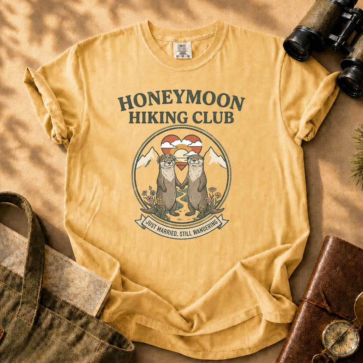 Honeymoon Hiking Club Tee - Mustard