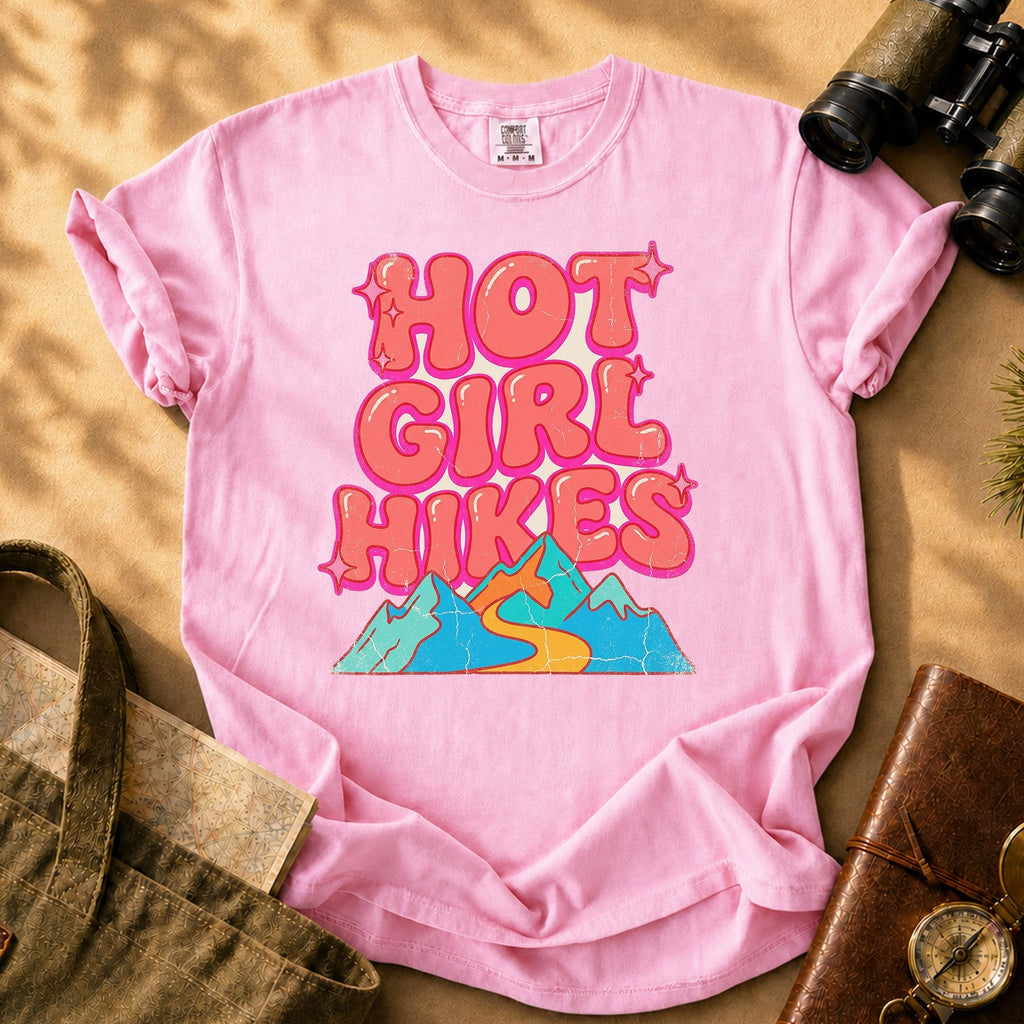 Hot Girl Hikes Tee - Blossom