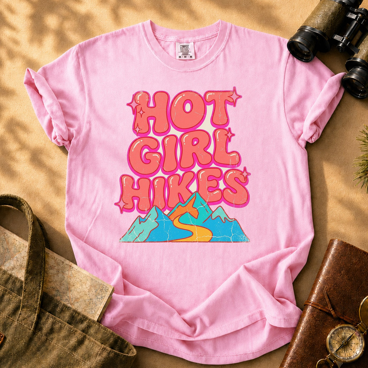 Hot Girl Hikes Tee - Blossom