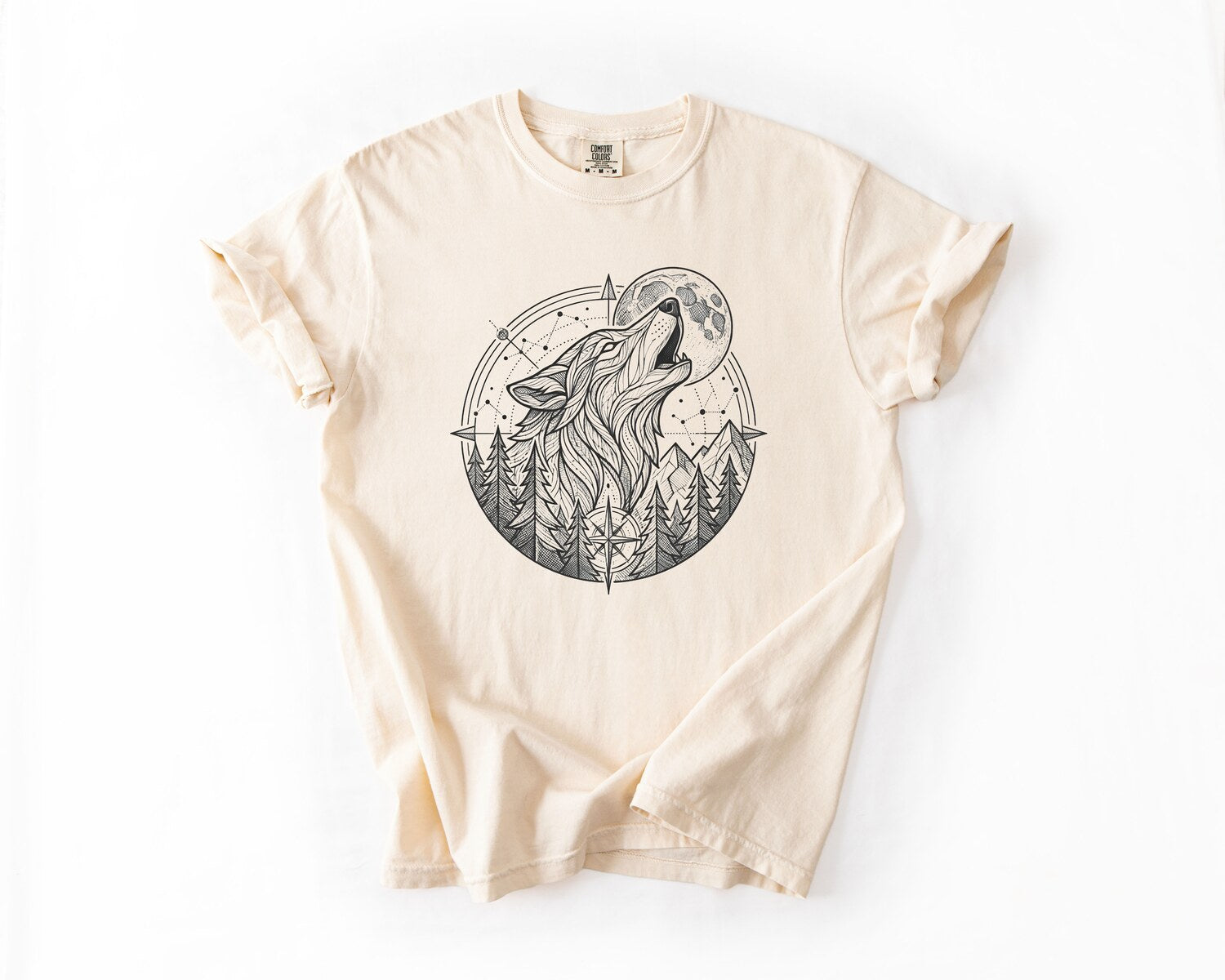 Howling Wolf T-Shirt - Ivory