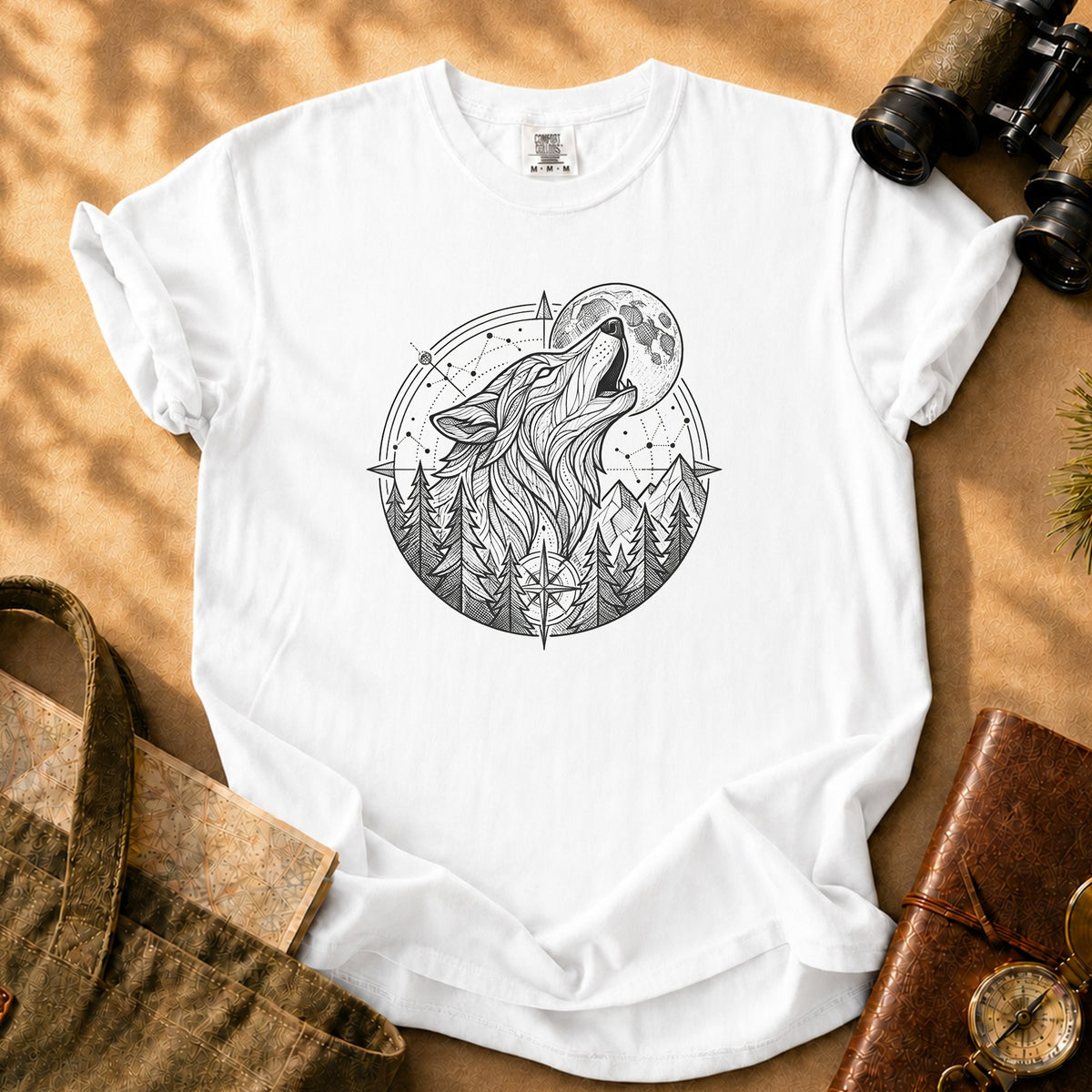 Howling Wolf Tee - White